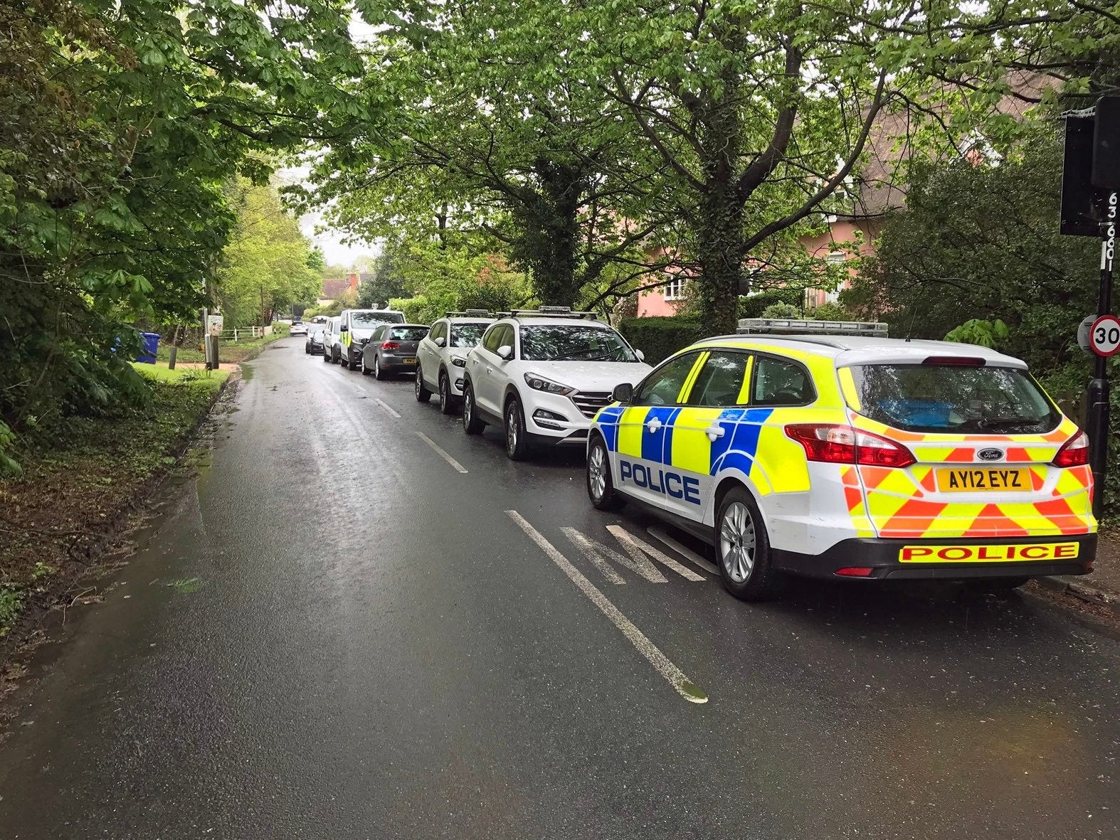 Police investigate at Lidgate in Suffolk