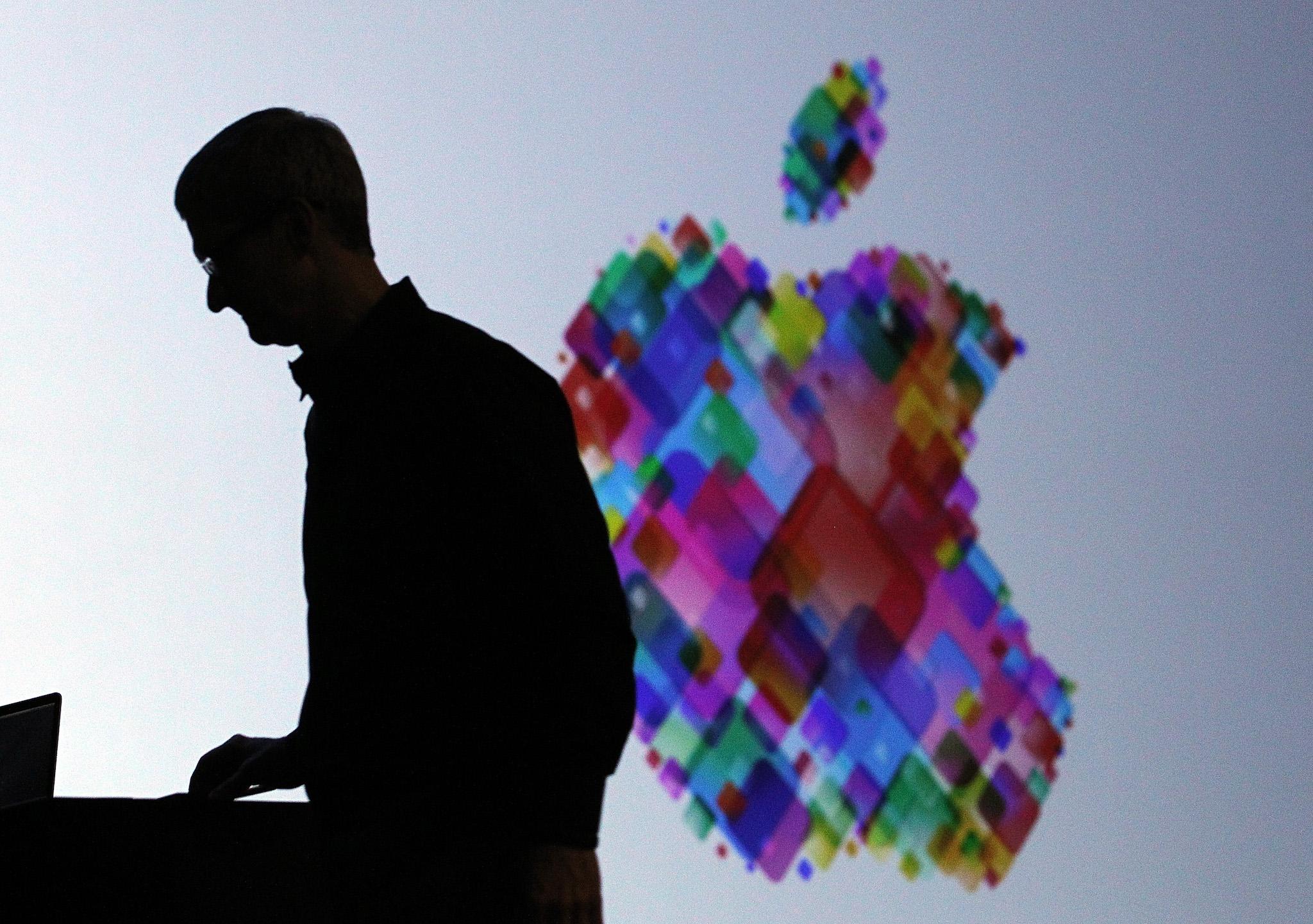 Apple CEO Tim Cook delivers the keynote address at the Apple 2012 World Wide Developers Conference