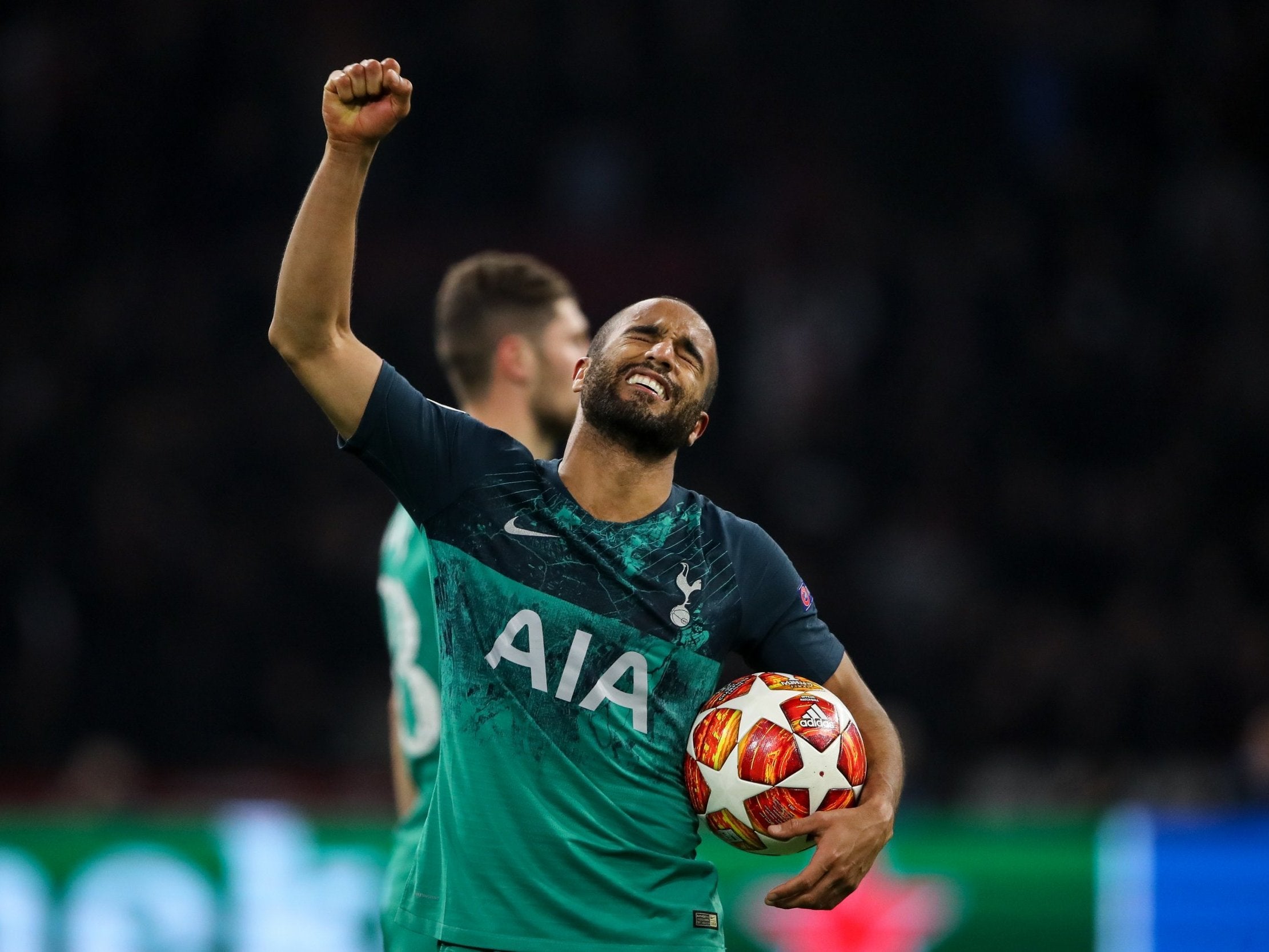 Lucas celebrates scoring the winner