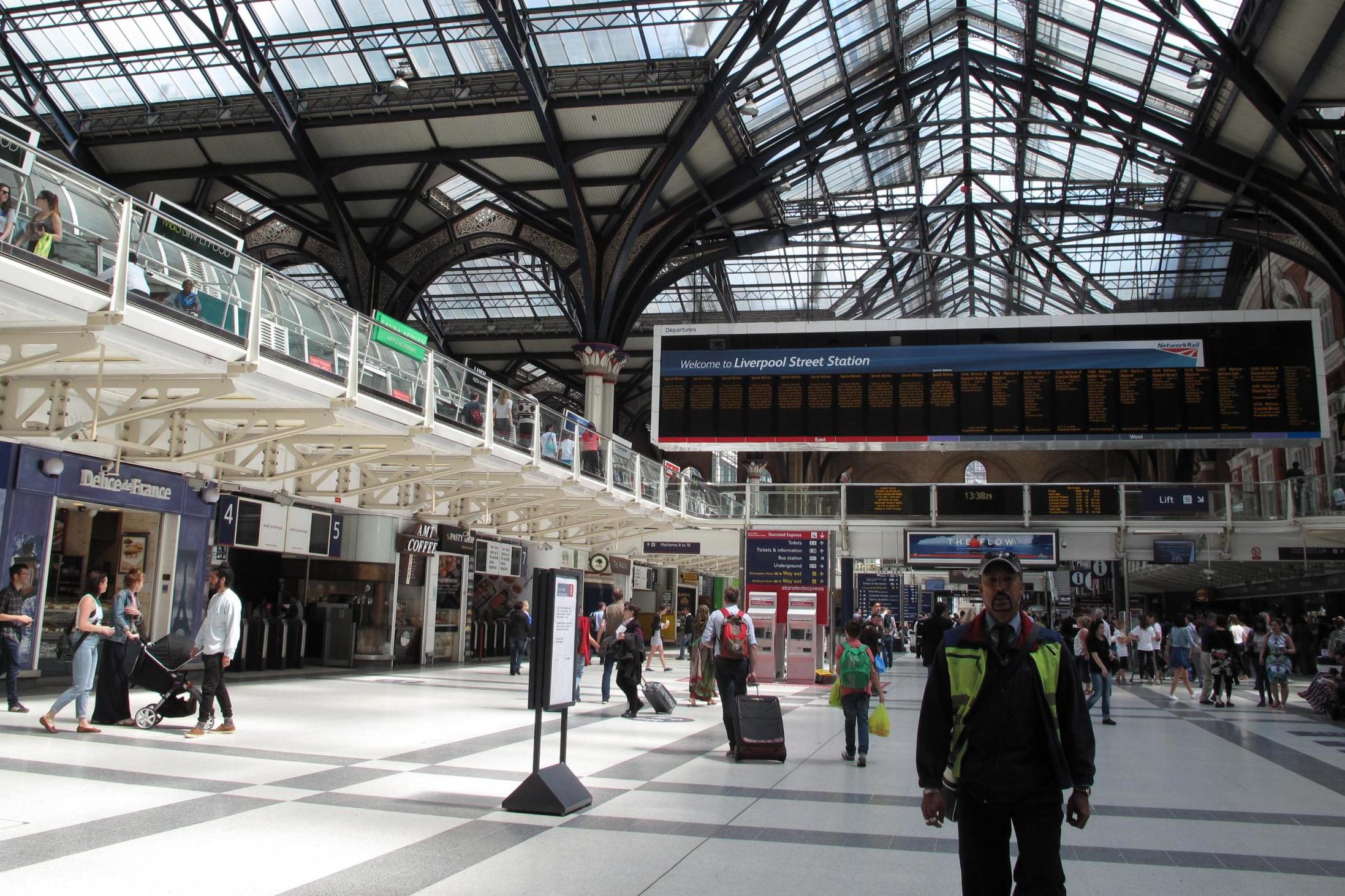 The man was arrested outside Liverpool Street station in the City of London