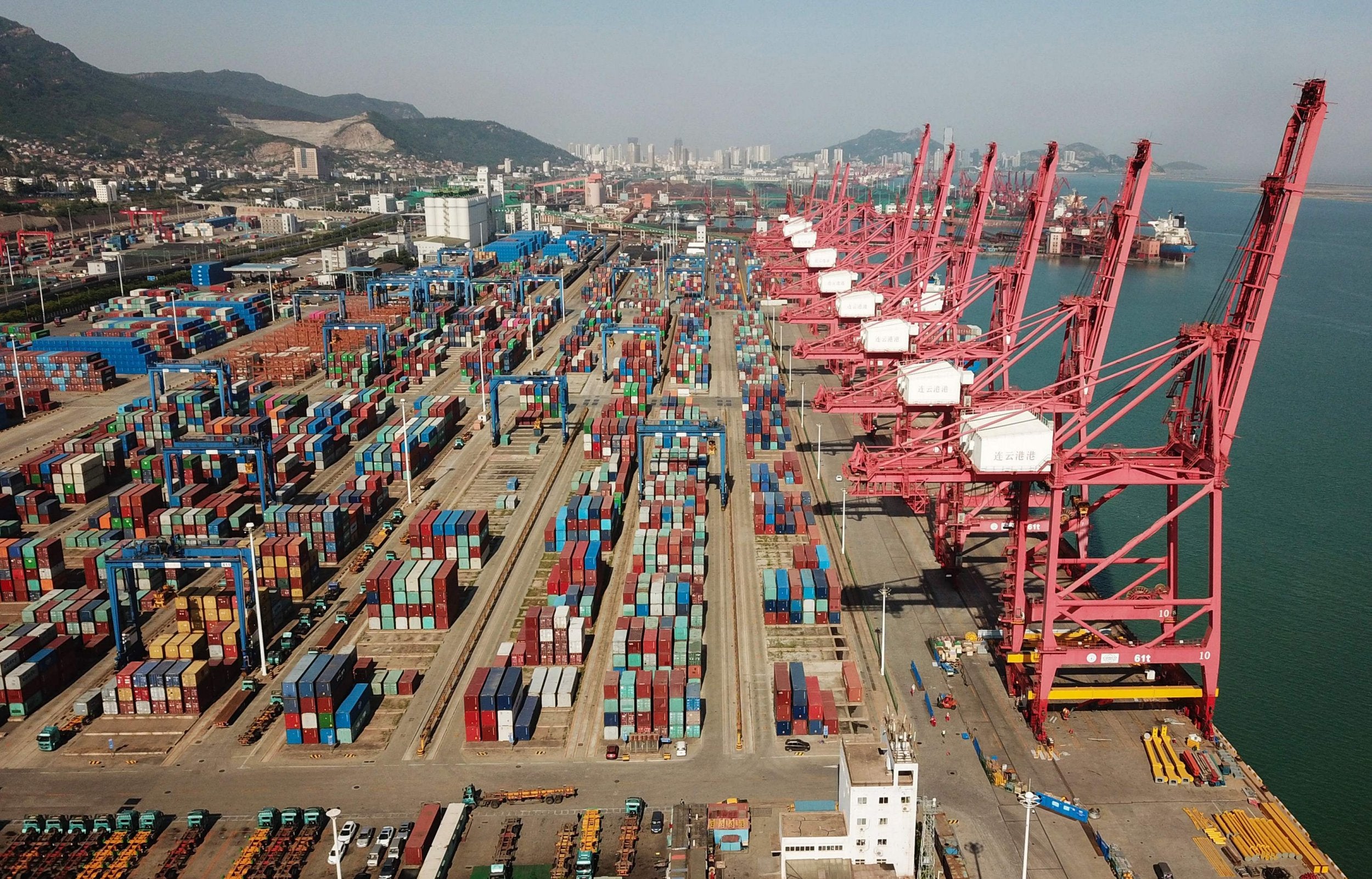 A port in Lianyungang in China's eastern Jiangsu province