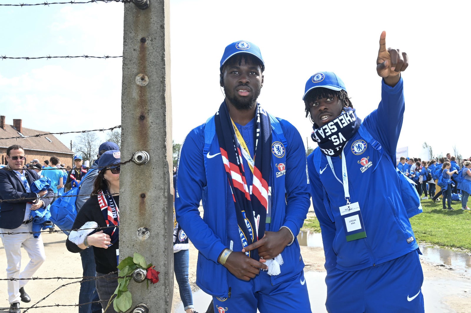 Chelsea’s delegation included a number of academy players