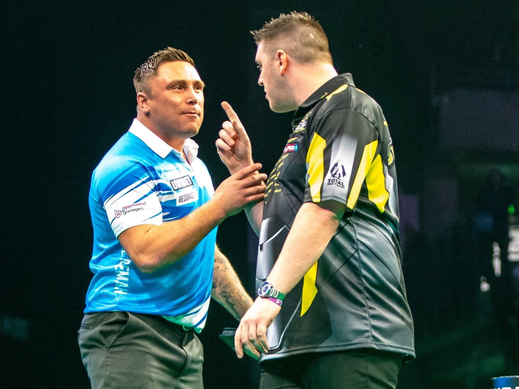 Price and Gurney came close to blows during their Premier League match in Sheffield