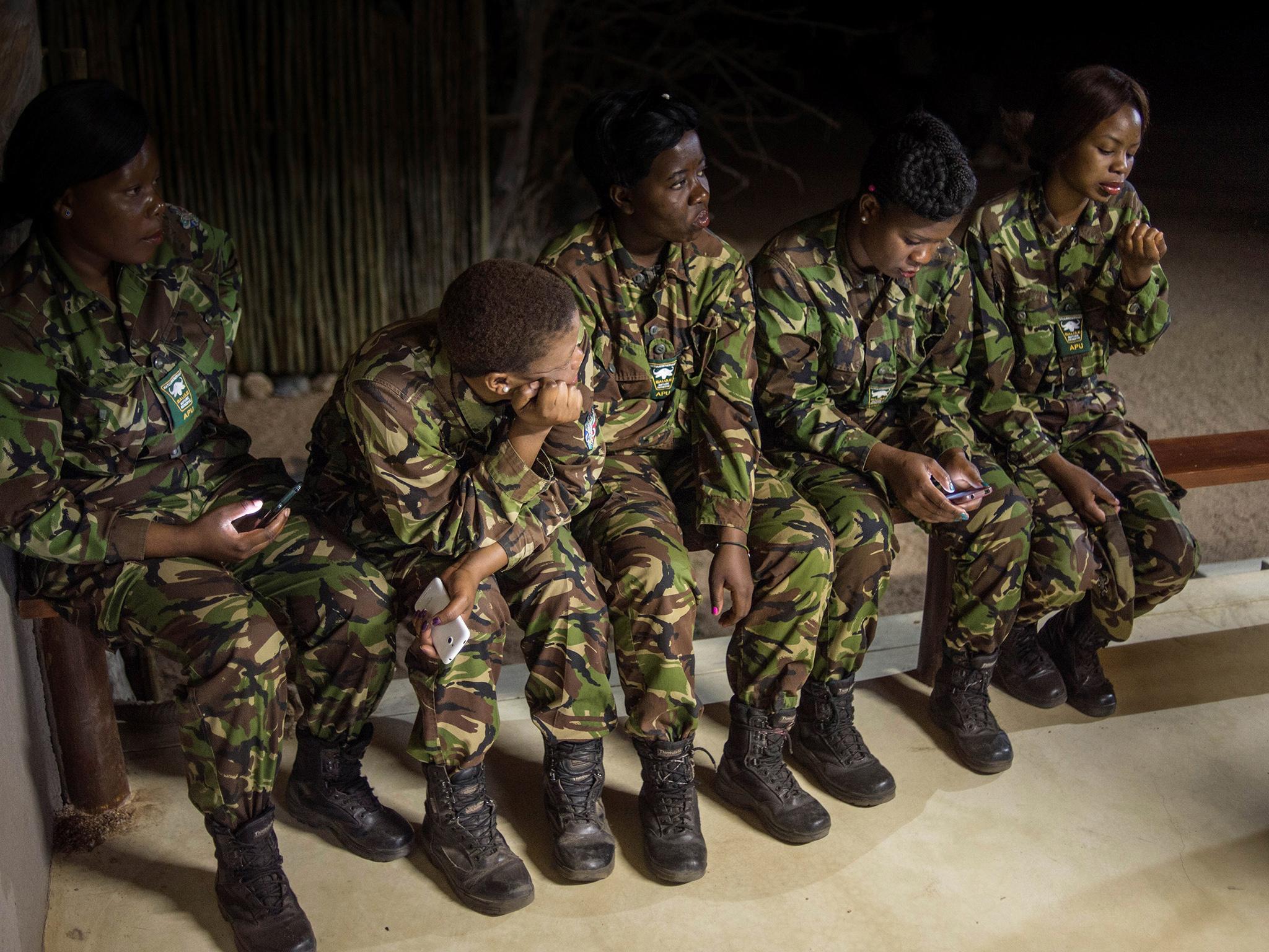 The team prepares for a night patrol (AFP/Getty)