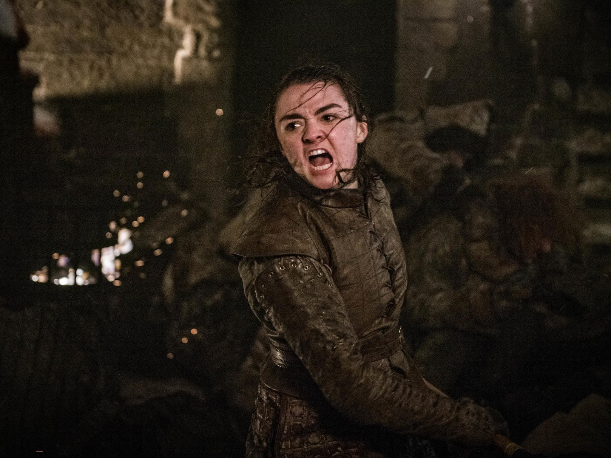 Arya defeats the Night King using the skills gained over the series, rather than her feminine charms (HBO)