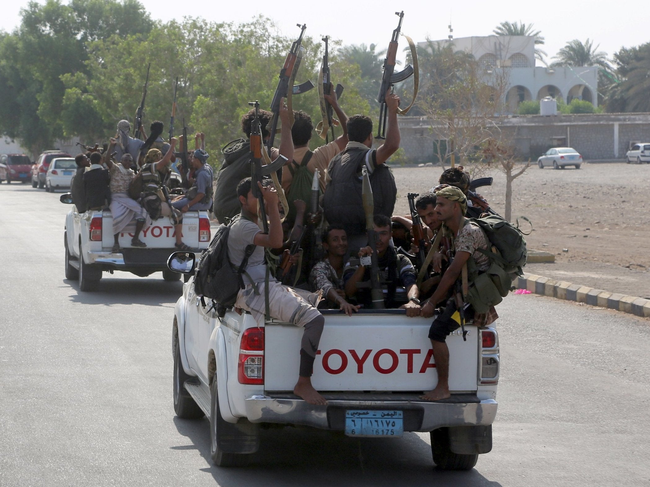 Rebel fighters in Hodeidah in December, after the ceasefire was announced