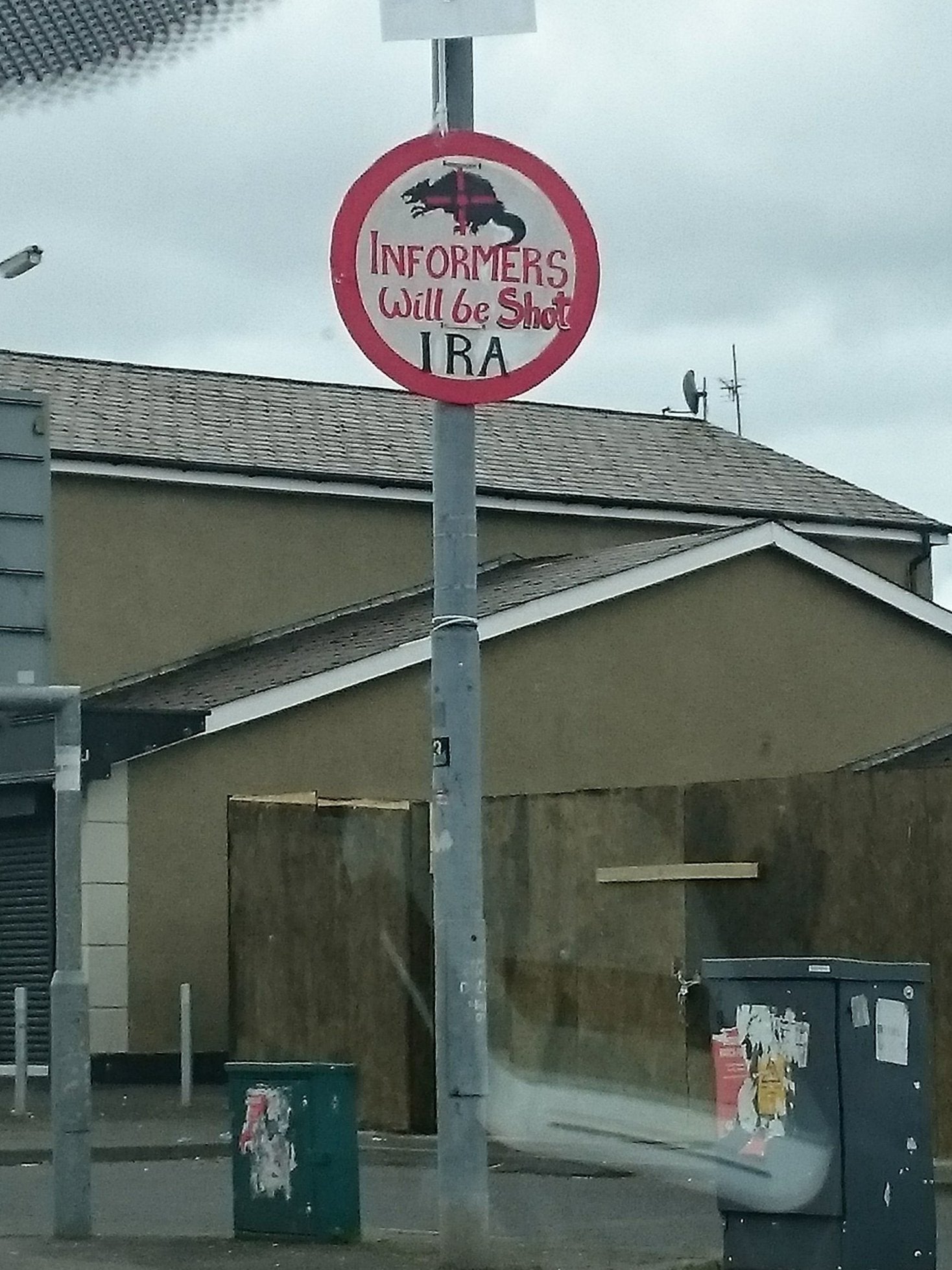 New pro-IRA grafitti appeared near where journalist Lyra McKee was killed in Creggan, Derry (Aoife Moore/PA )