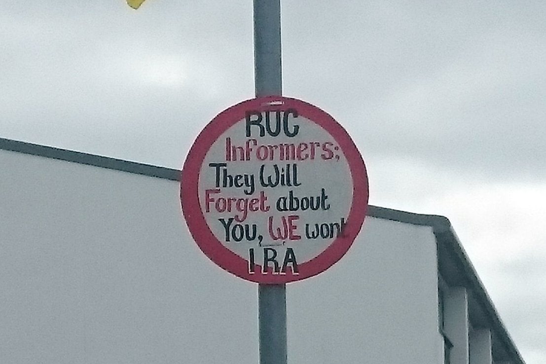 New pro-IRA grafitti appeared near where journalist Lyra McKee was killed in Creggan, Derry