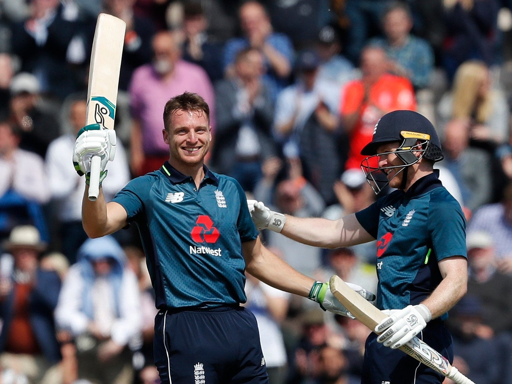 Jos Buttler hit an unbeaten 110 to guide England to victory over Pakistan