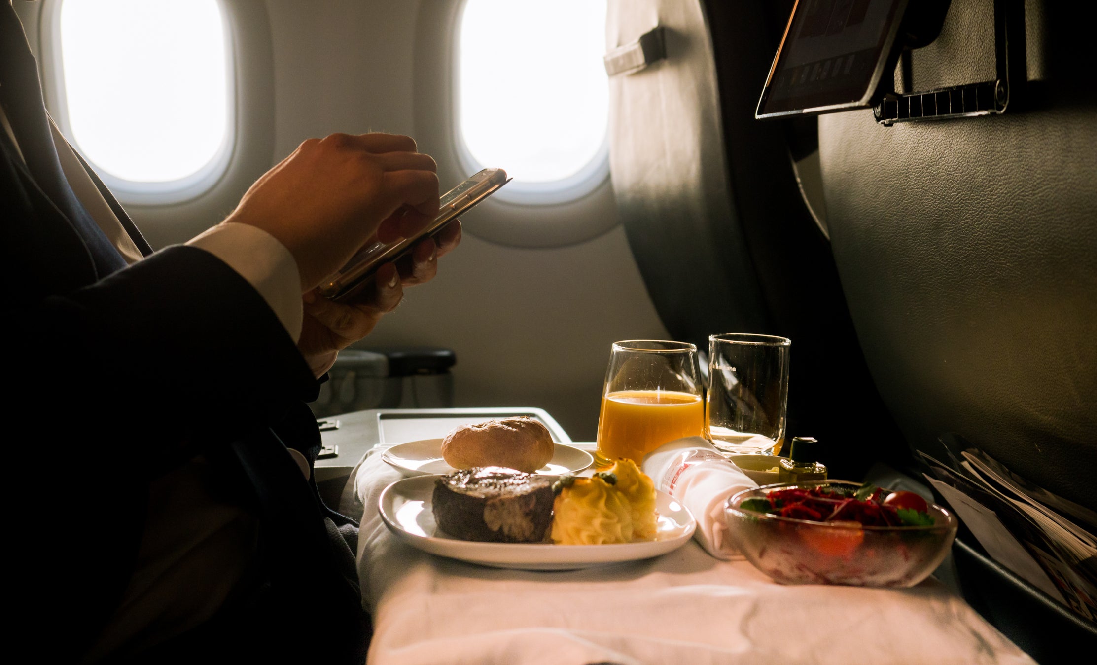 Airline passengers claim to have found everything from hypodermic needles to human teeth in their meals.