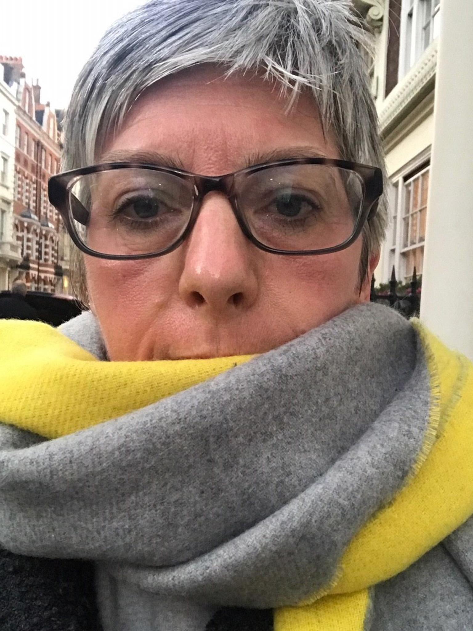 Nicole pictured on the way home from her first appointment