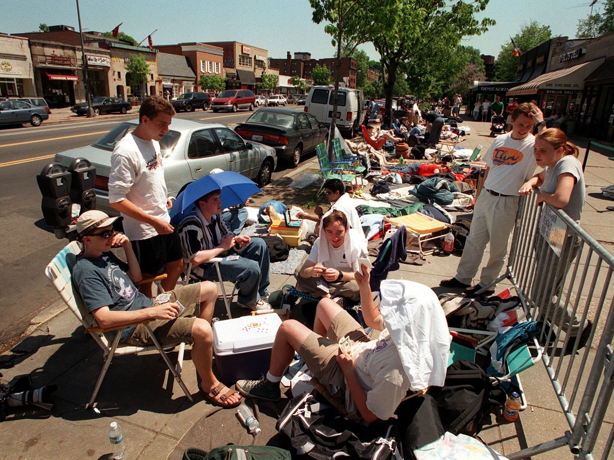 Expectant fans camp out in front of the Uptown Theater in Washington DC (AFP/Getty)