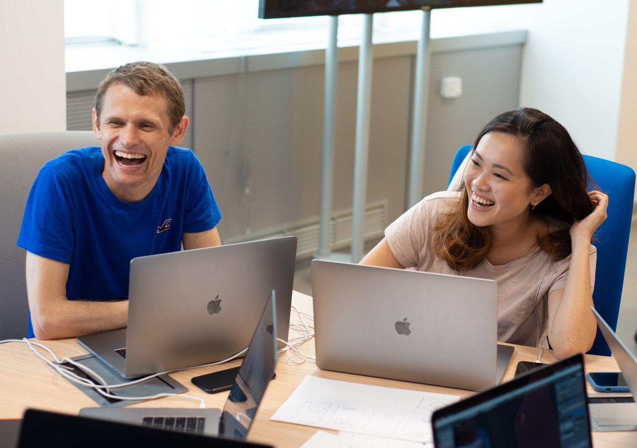 Participants from Russia and Hong Kong at Apple's Developer Academy in Naples