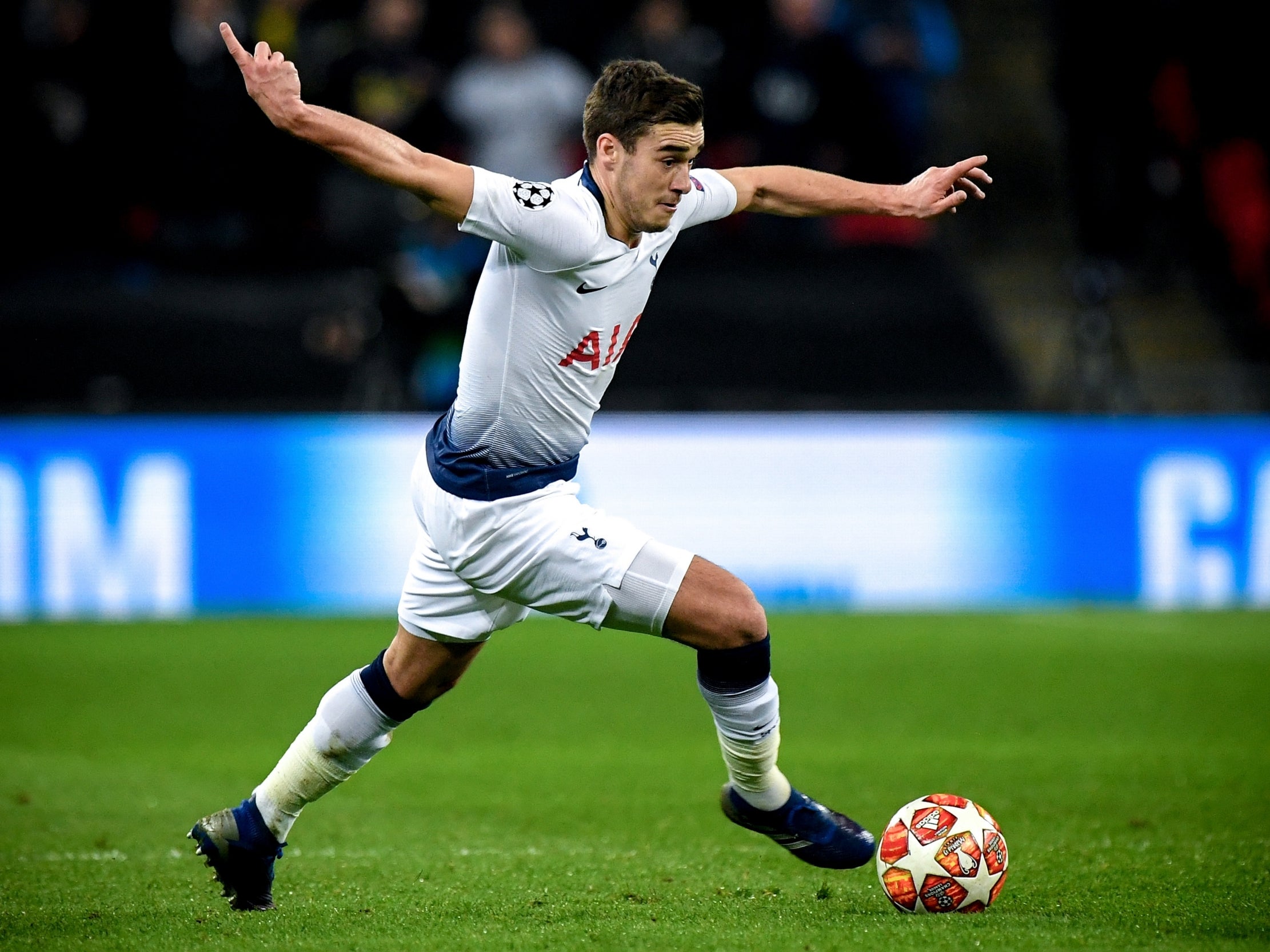 Harry Winks in action during the Champions League