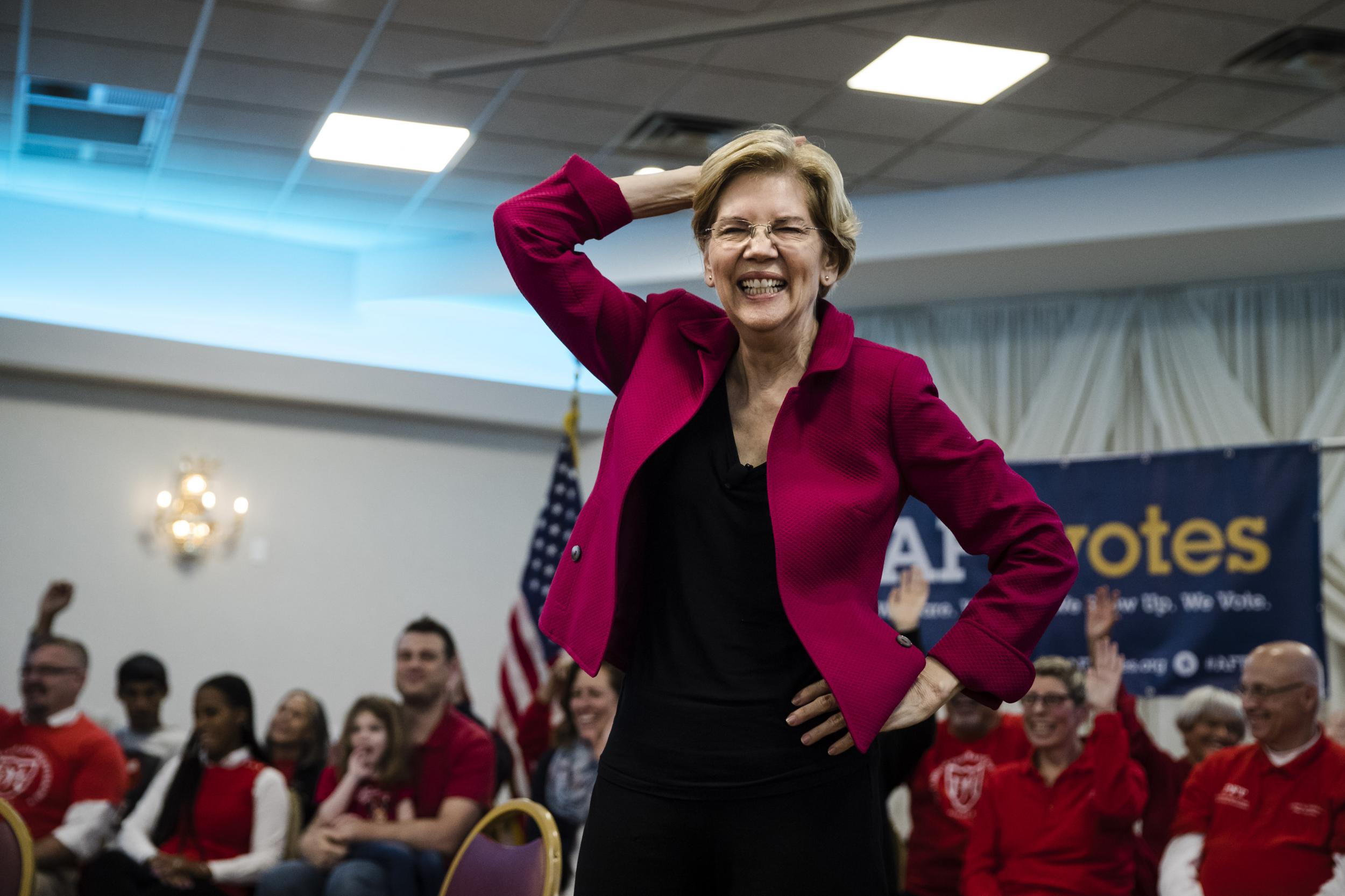 Warren speaking in Philadelphia (Associated Press)