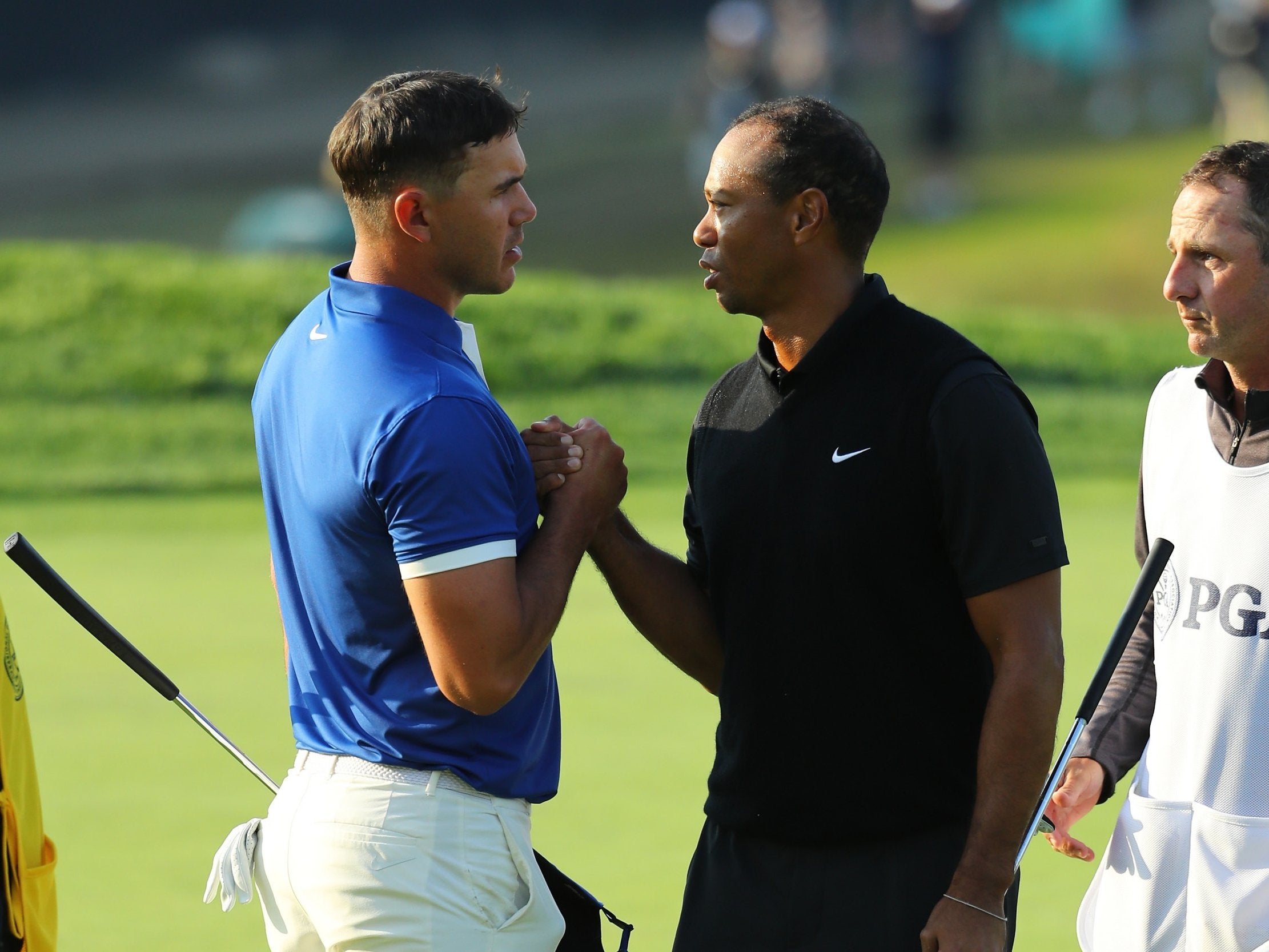 Koepka played with Tiger Woods in the opening two rounds