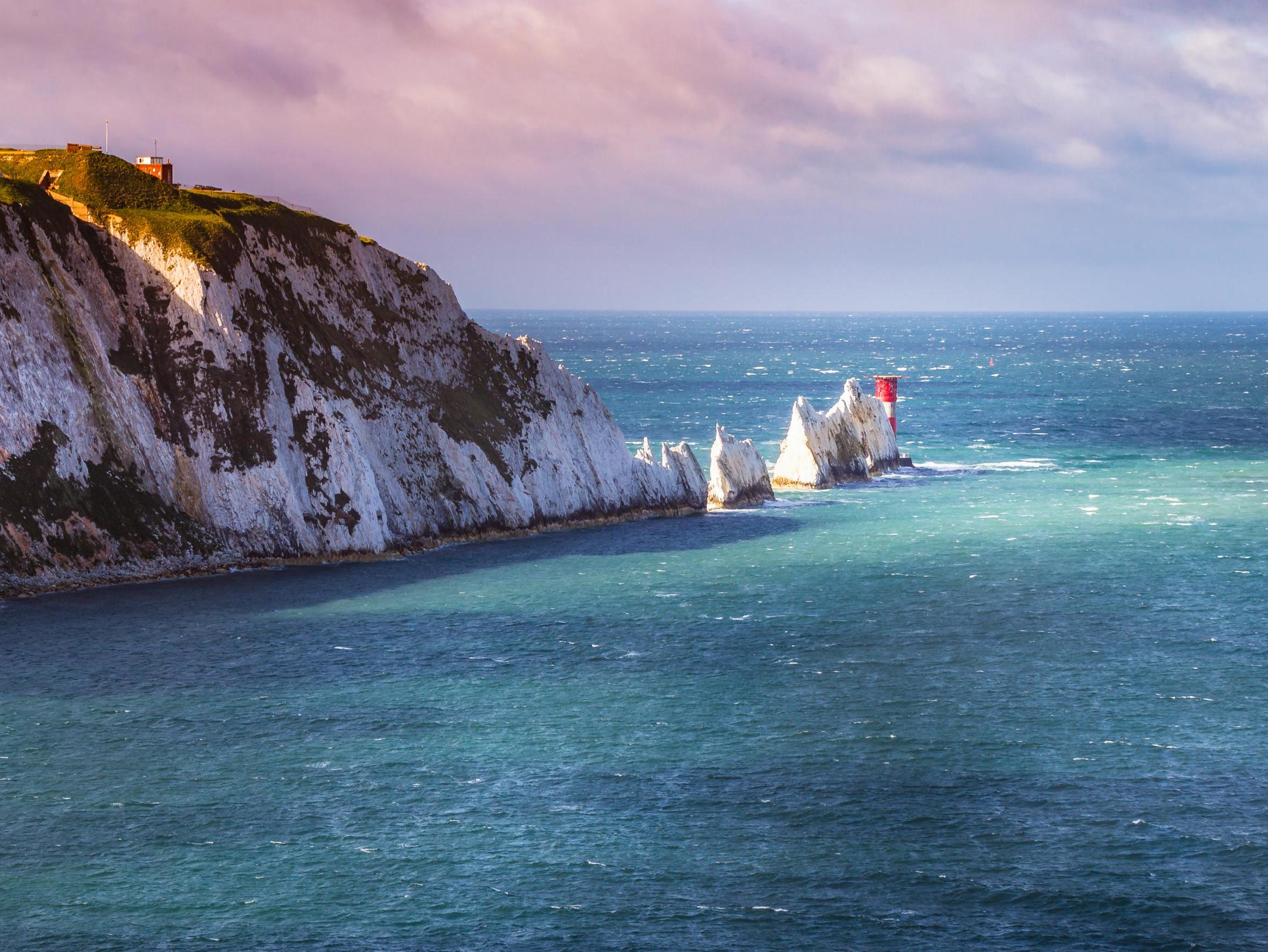 The sea mine was caught by fishermen near the Needles off the Isle of Wight