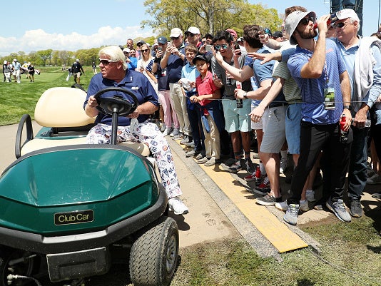 The New York fans celebrate the Wild Thing