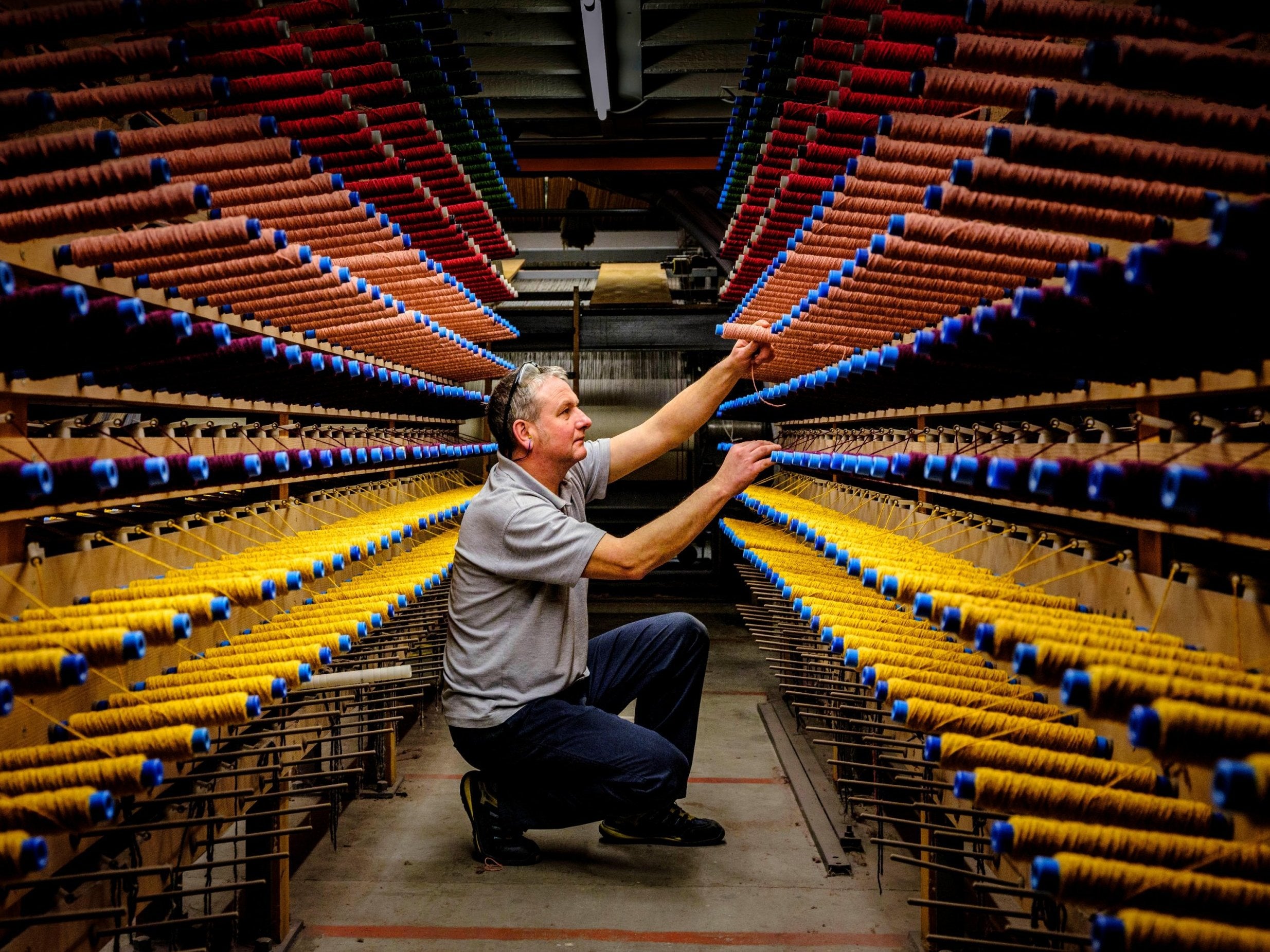 A carpet for the Royal Pavilion in Brighton is made at the Devon factory