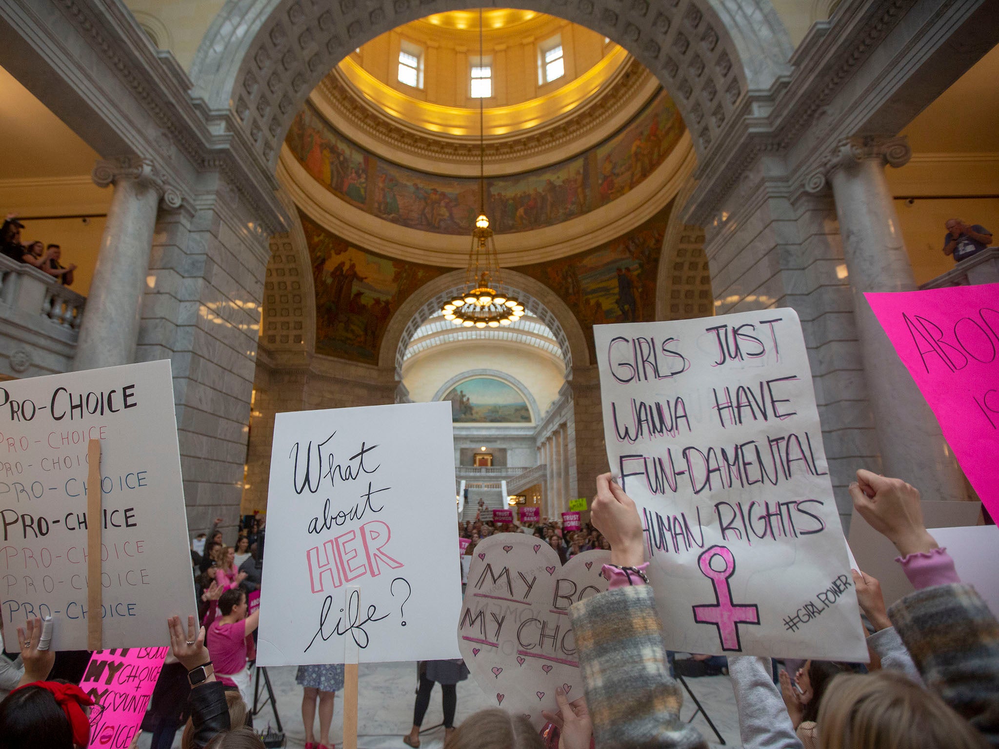 ‘Stop the Bans’ events in Utah were some of more than 400 demonstrations organised nationwide