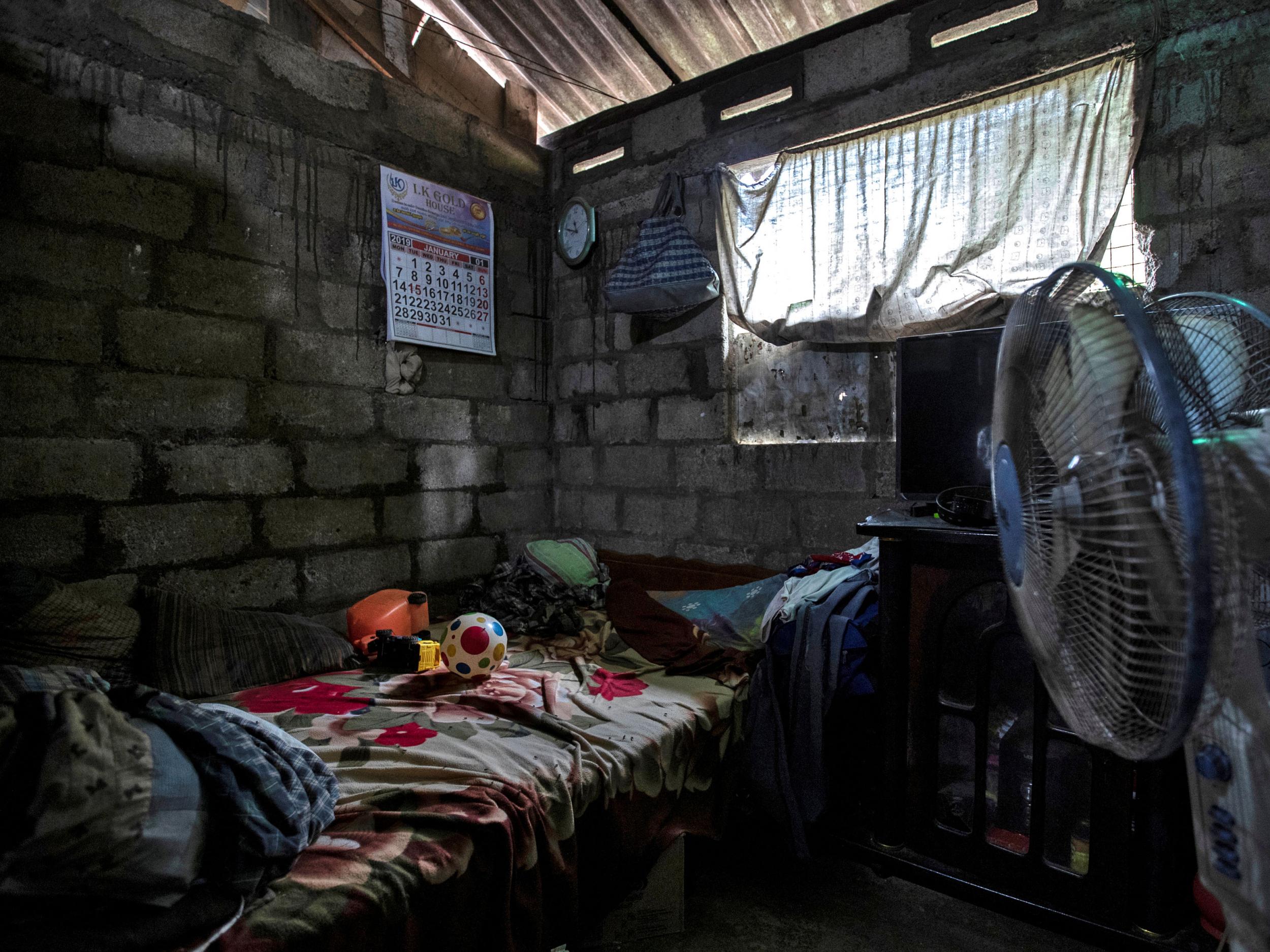 An empty bed belonging to Janisha Vidushan, 16, a student who lost his life at St Sebastian’s Church