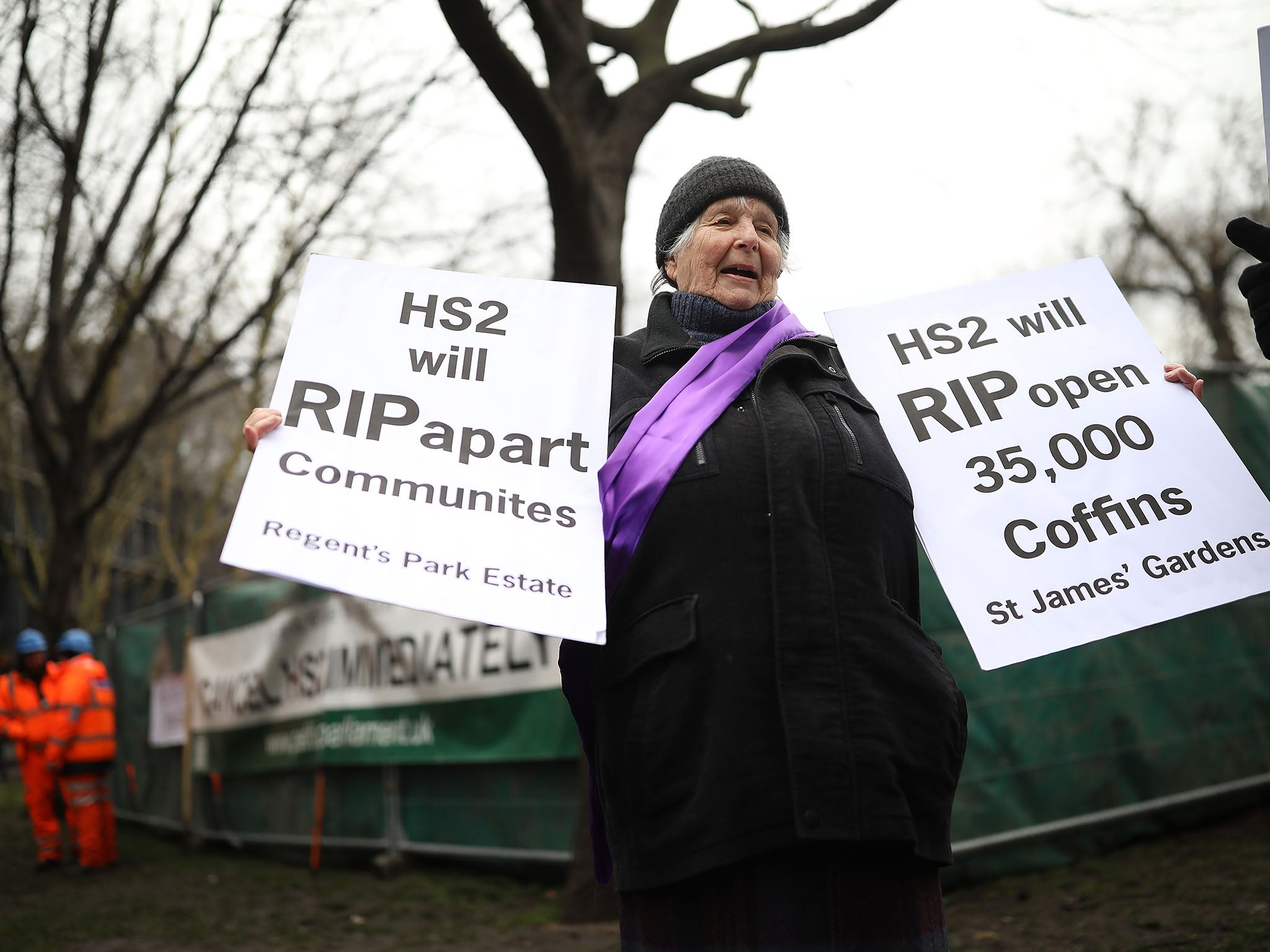 Protests against HS2 have been fierce every since the project was open to a public consultation in 2010 (Getty)