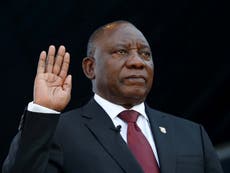 ANC leader Ramaphosa sworn in as South African president