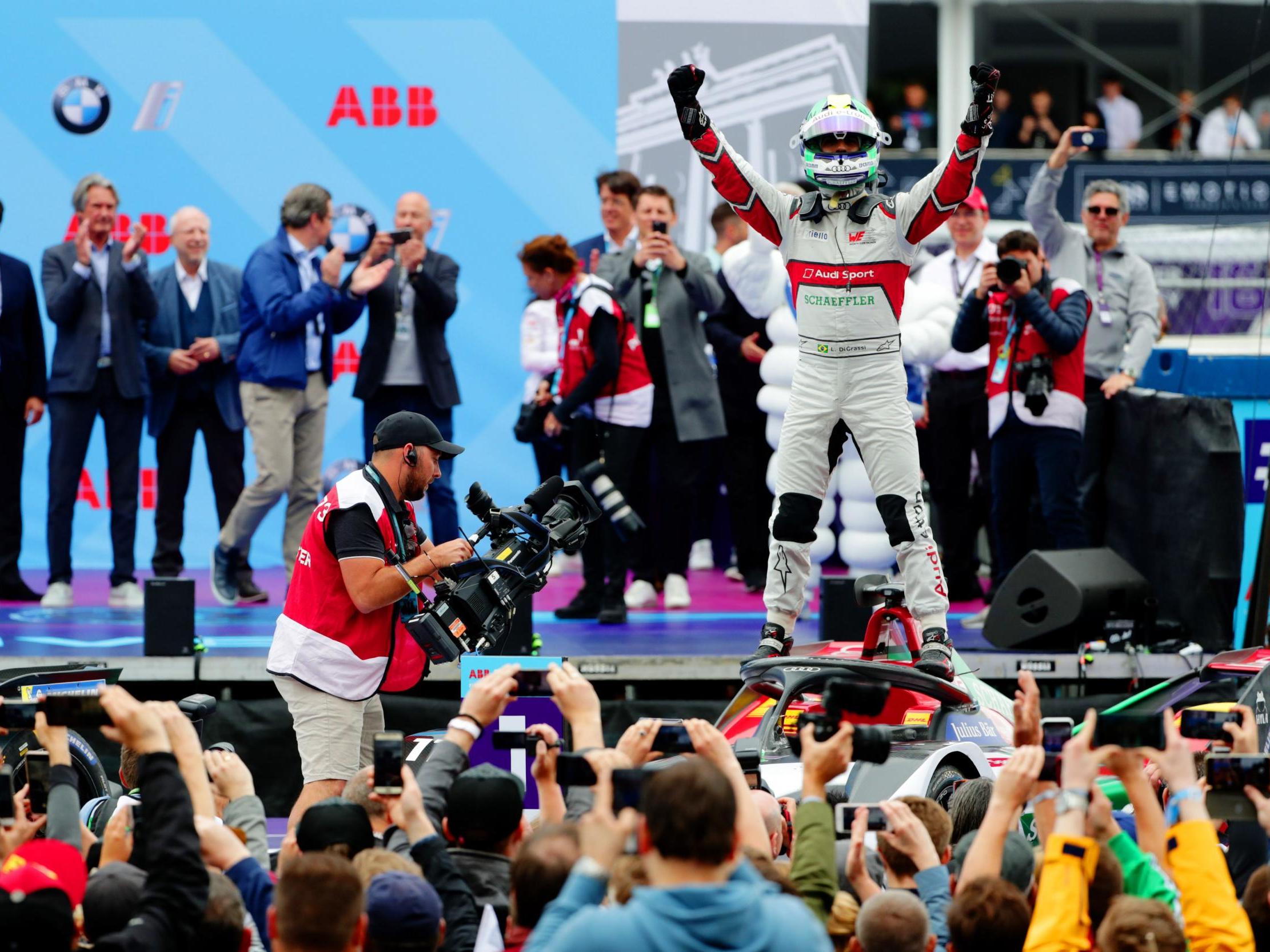 Di Grassi celebrates his victory