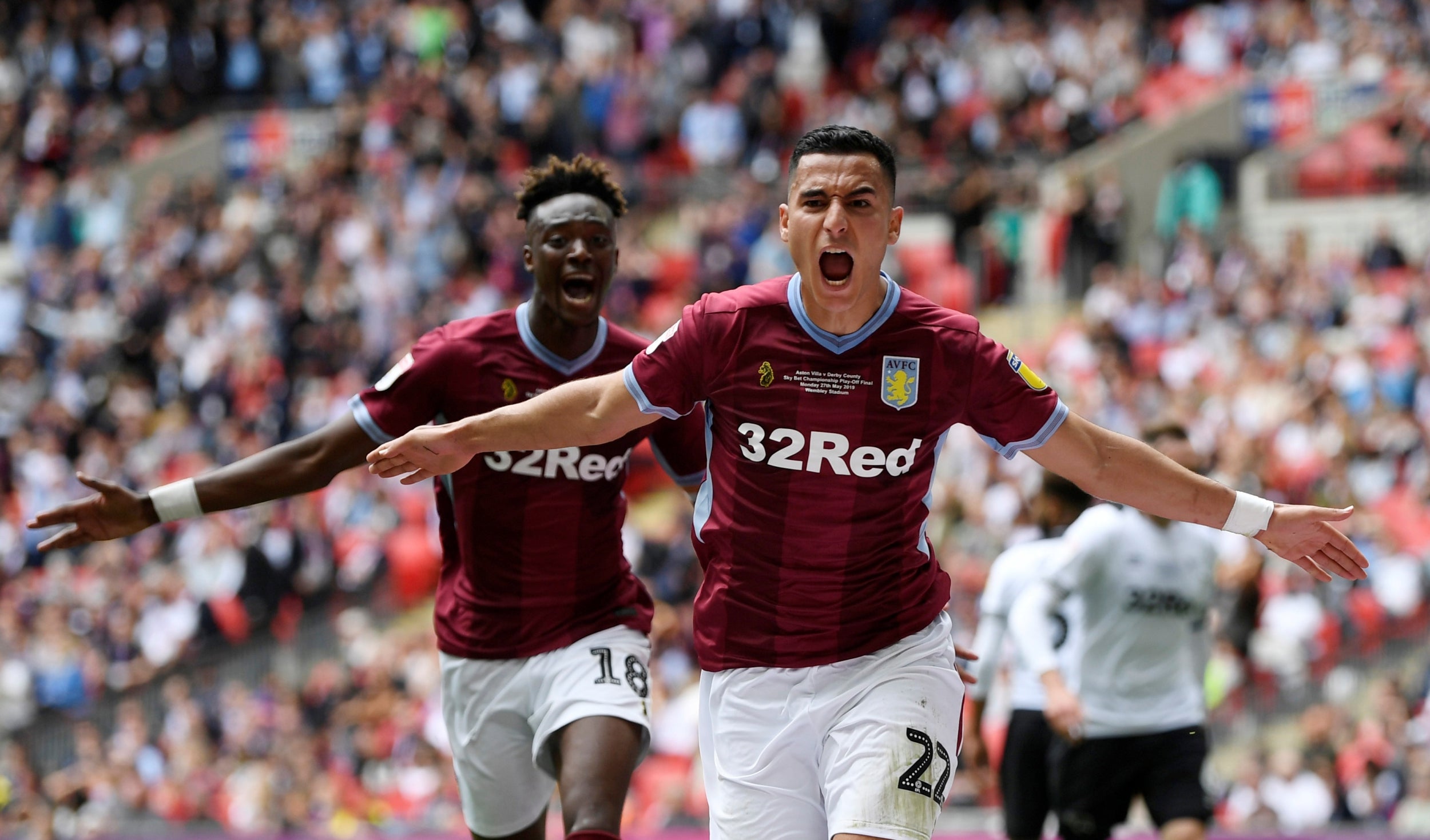 El Ghazi celebrates putting Villa ahead