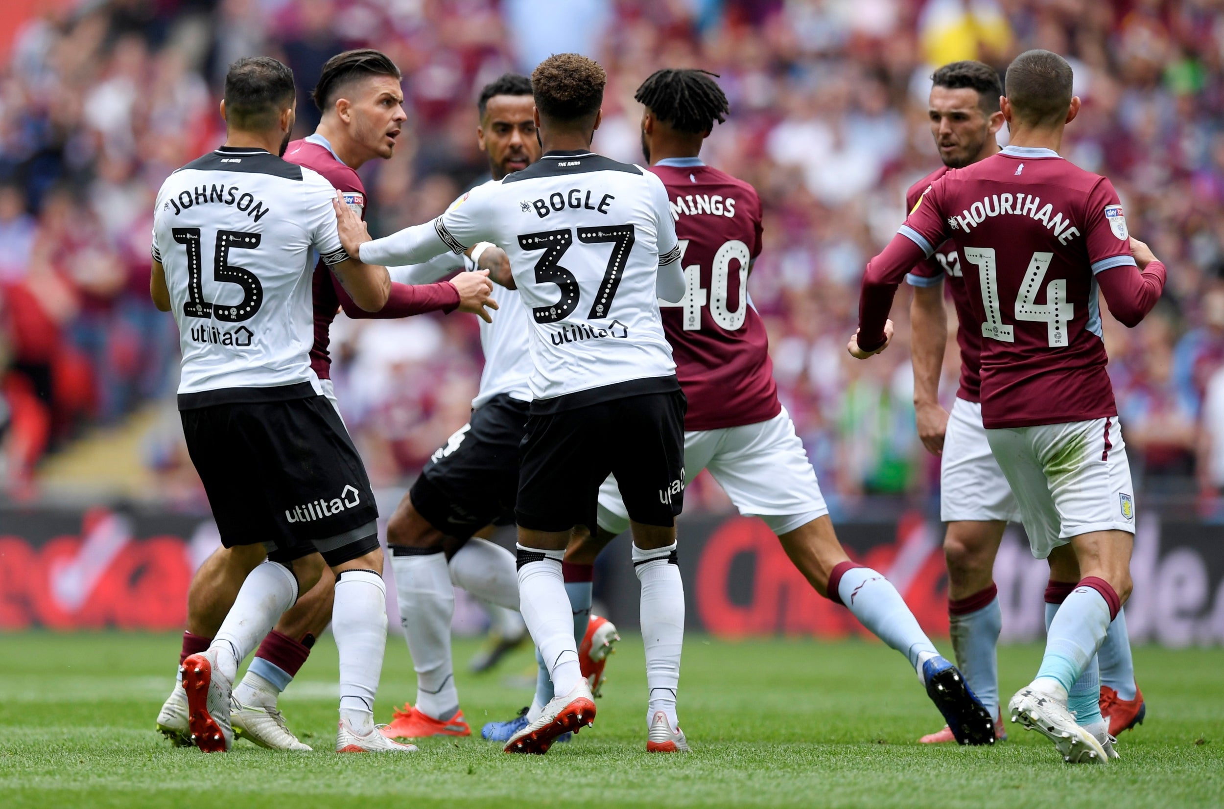 Tempers flare at Wembley