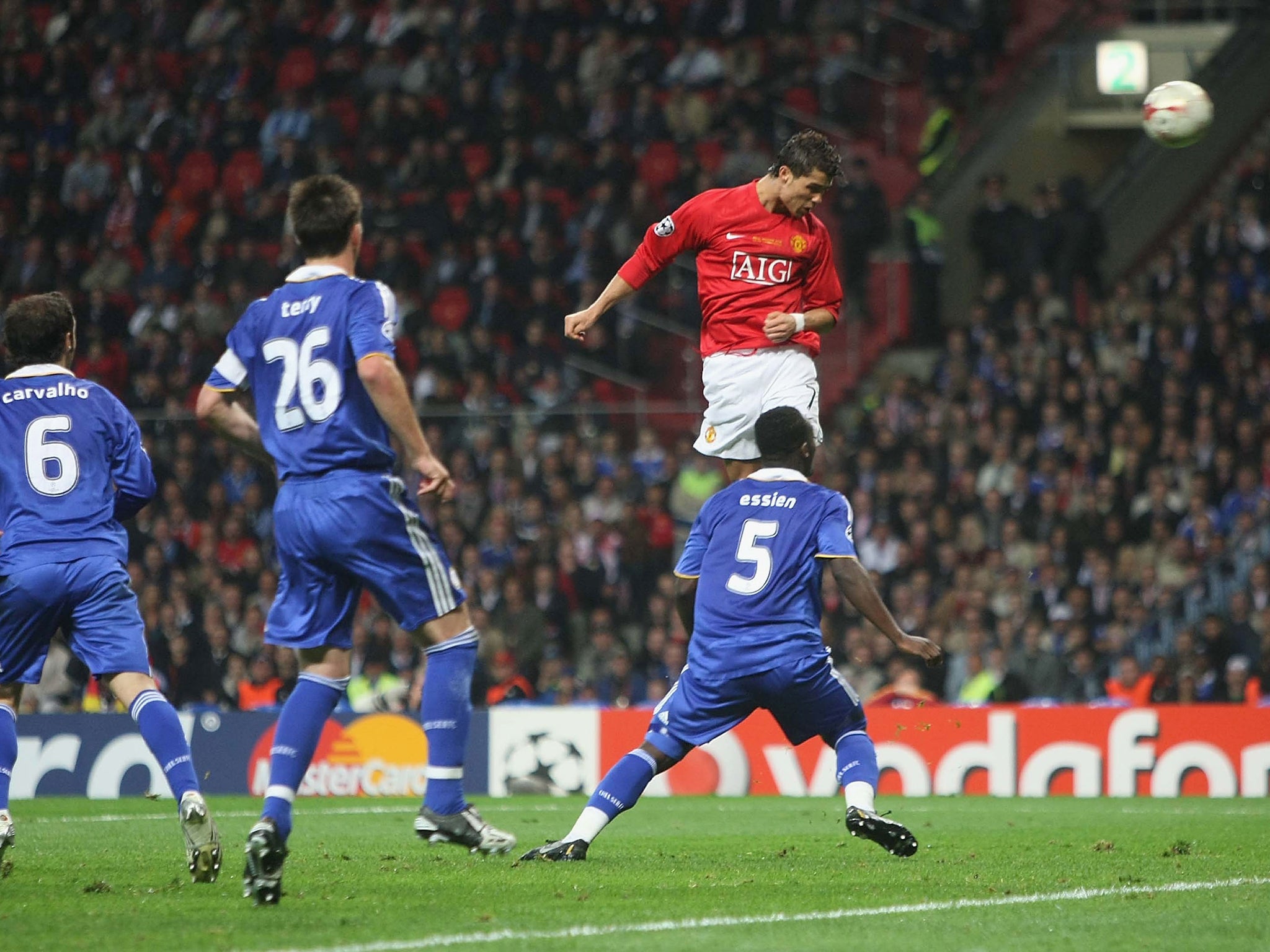 Manchester United's 2008 victory over Chelsea saw the first all-English Champions League final