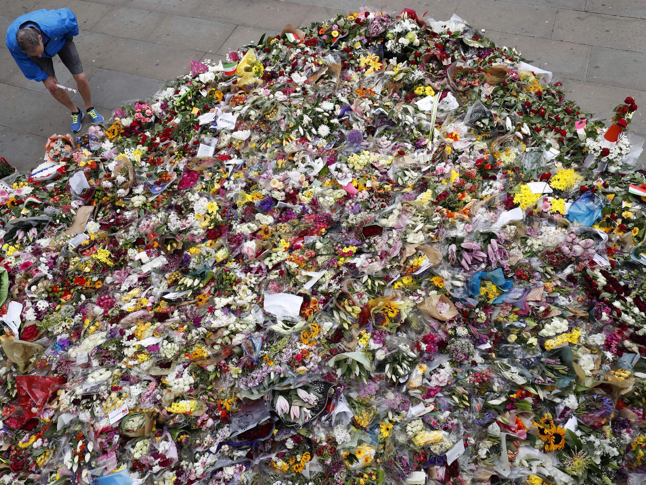 Tributes left for the eight victims of the London Bridge terror attack in 2017