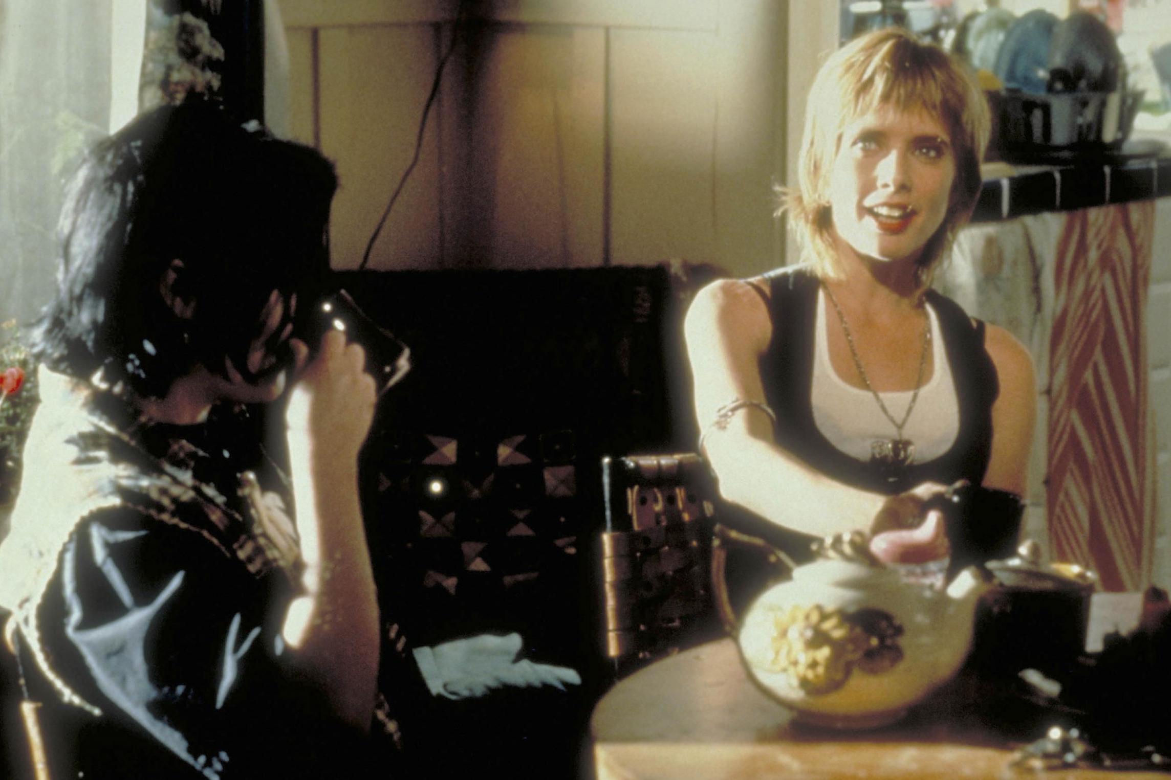 Rosanna Arquette filming a scene for Quentin Tarantino’s ‘Pulp Fiction’