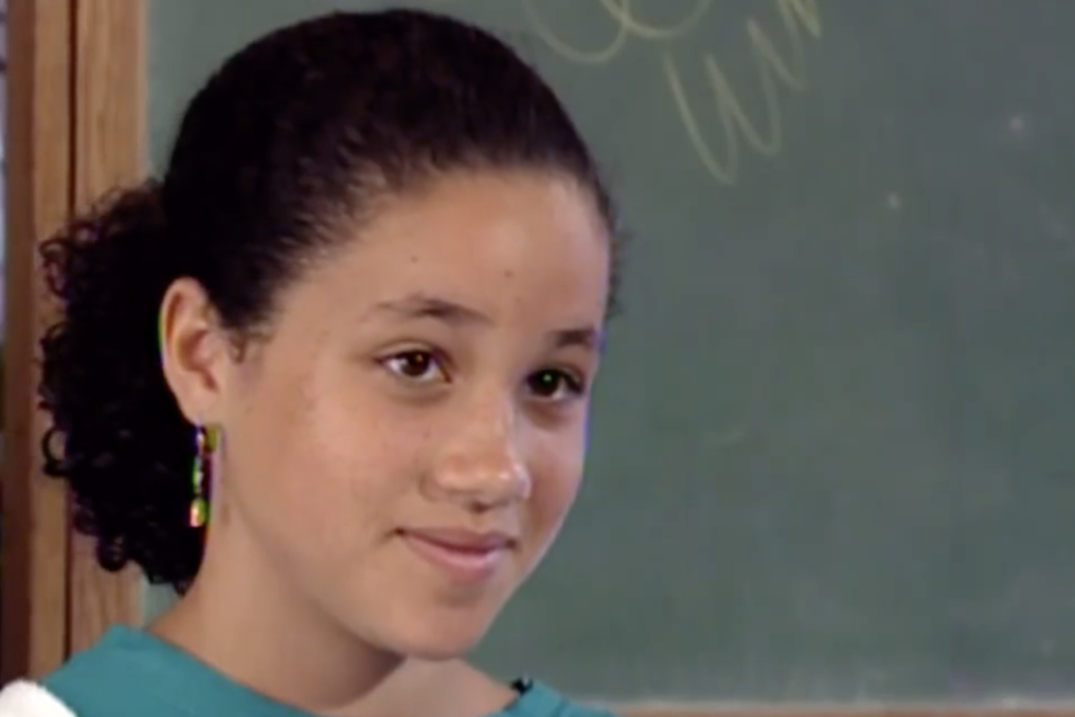 A young Markle appeared on Nickelodeon's Nick News in 1993 (Youtube: Nick News)