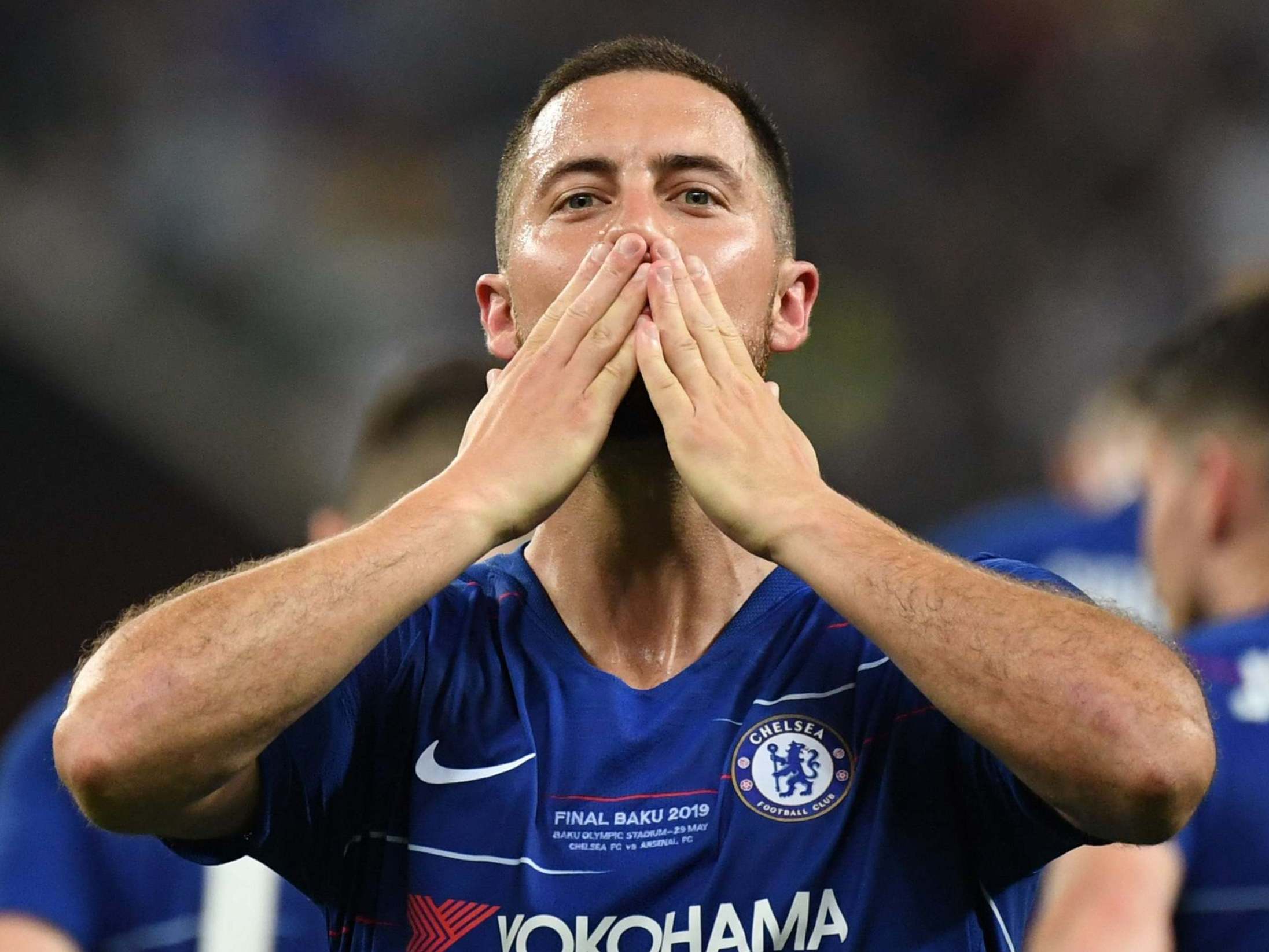 Eden Hazard will leave Chelsea for Real Madrid after helping the Blues to the Europa League final (AFP/Getty)