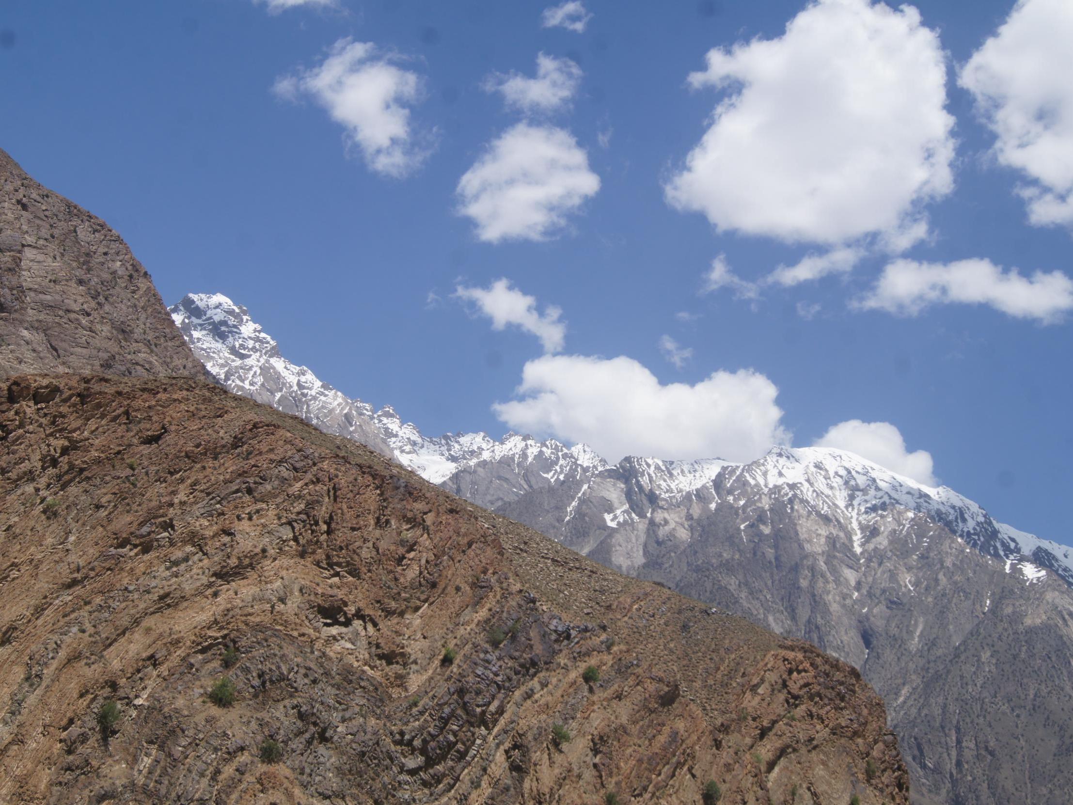 Pictured: Hunza district. The glacier is located 200 metres (656 ft) above Hassanabad village in Hunza district