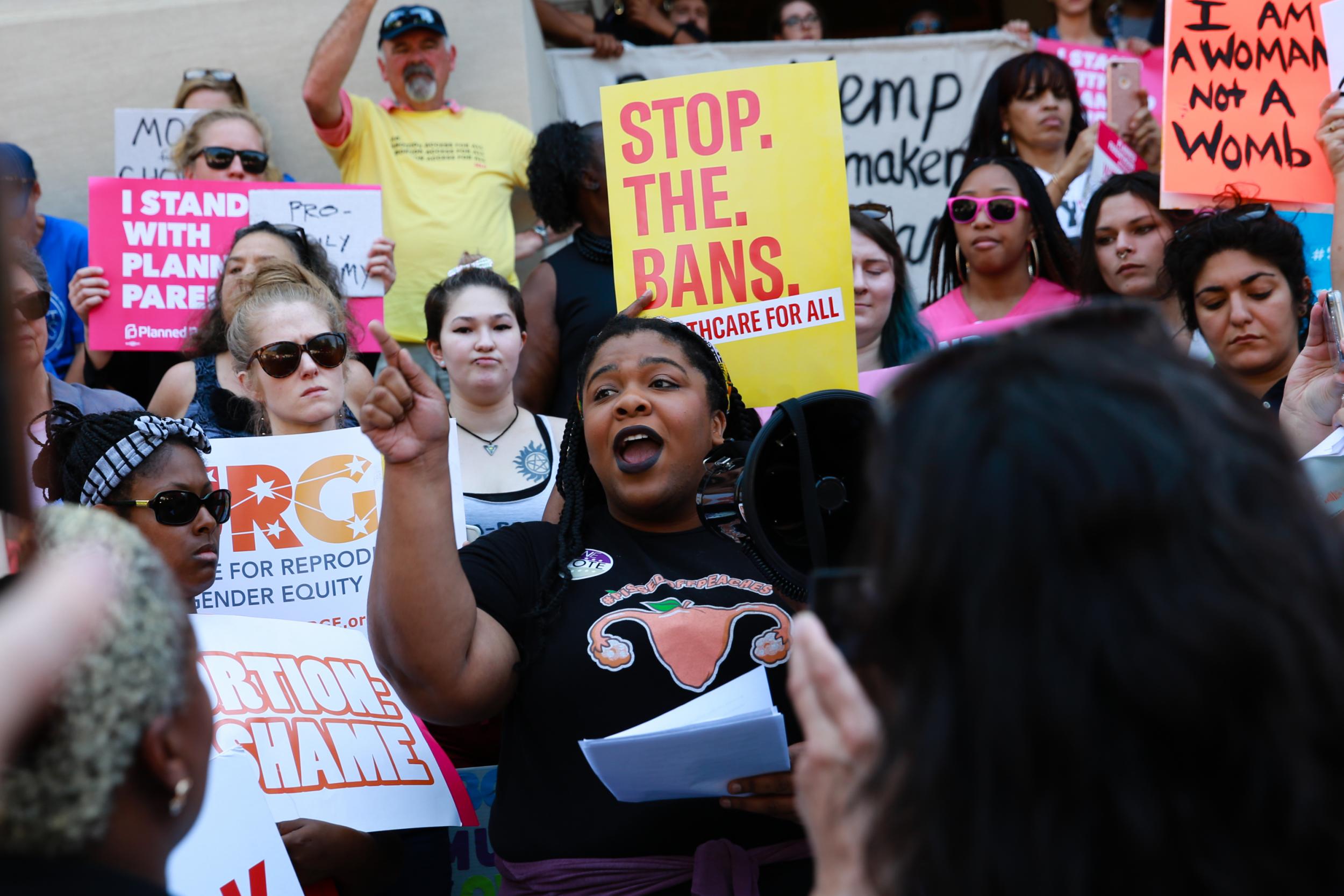 A Stop The Bans protest in support of abortion rights in Atlanta, Georgia