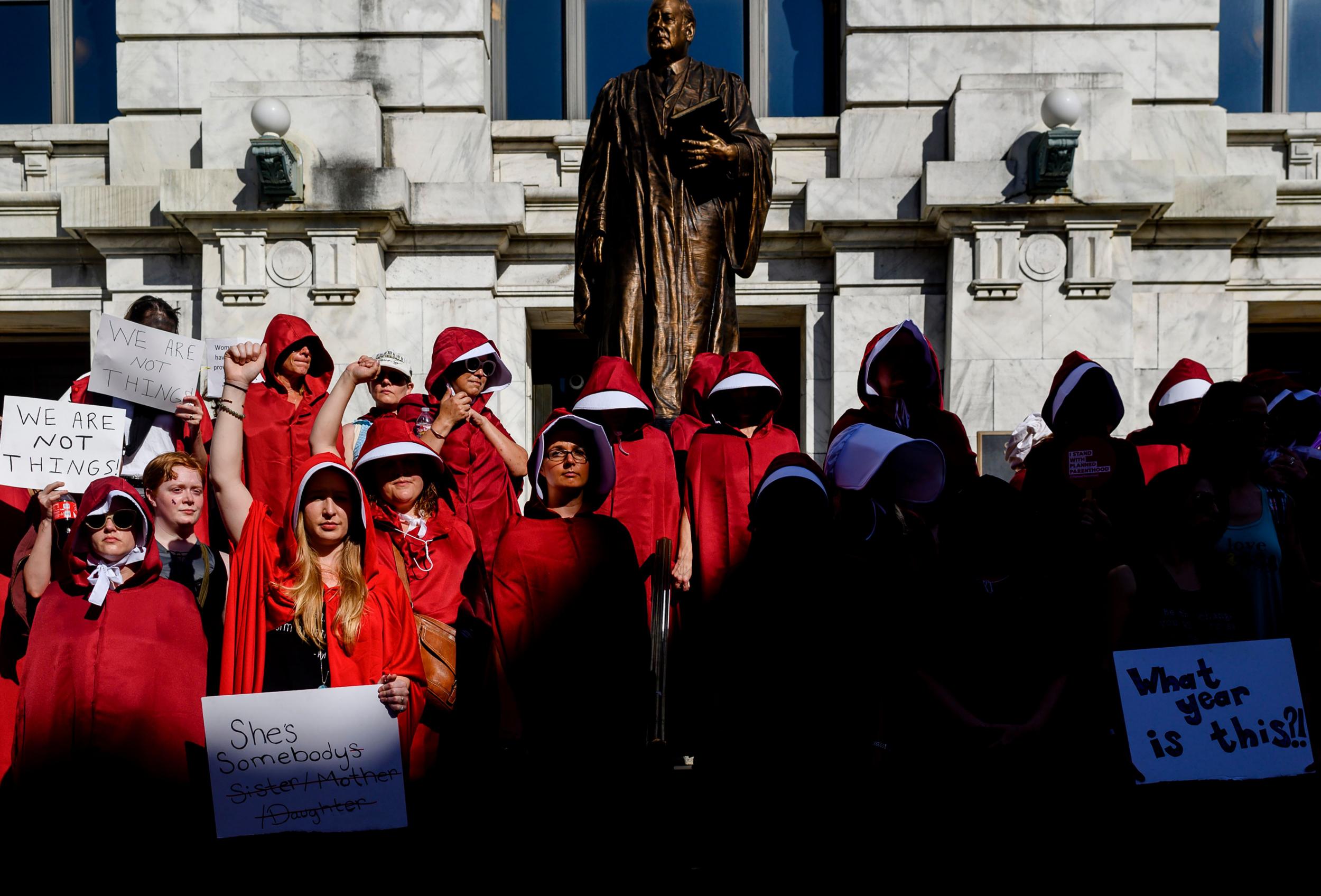 Pro-choice activists in New Orleans, Louisiana