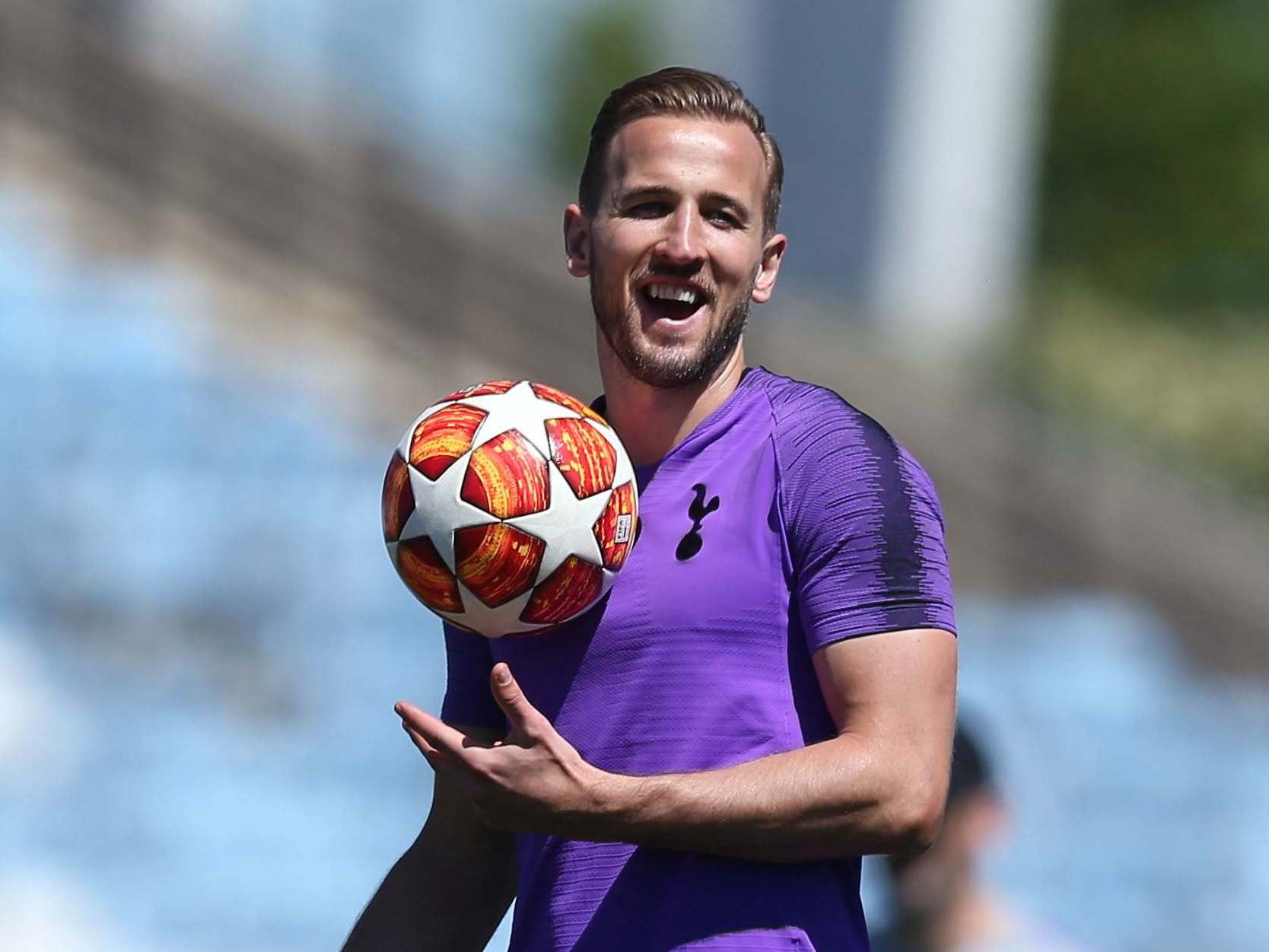 Harry Kane in training ahead of tonight’s final