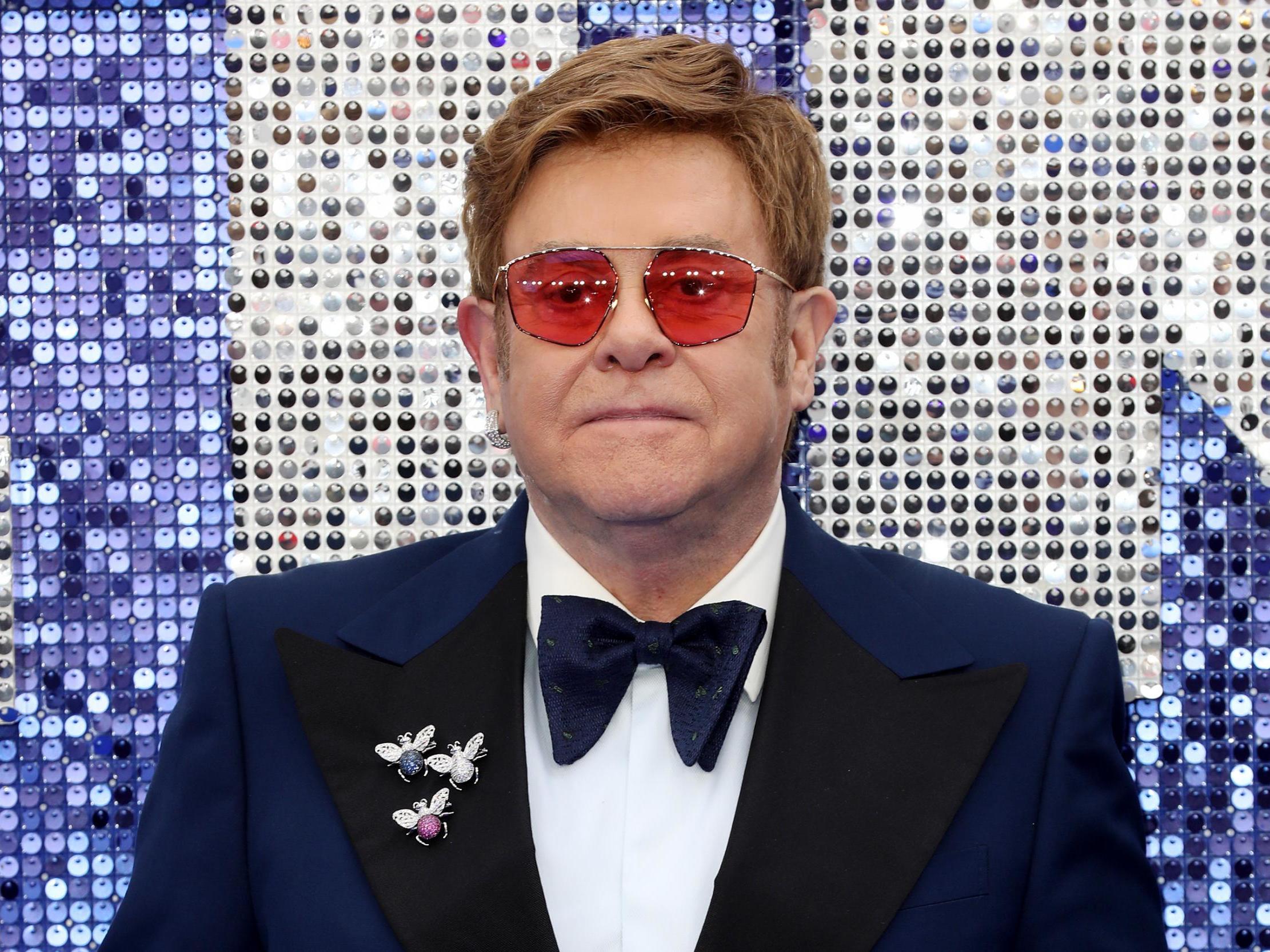 Sir Elton John discussed the fight against Aids with French president Emmanuel Macron as he was awarded the Legion d’Honneur last week