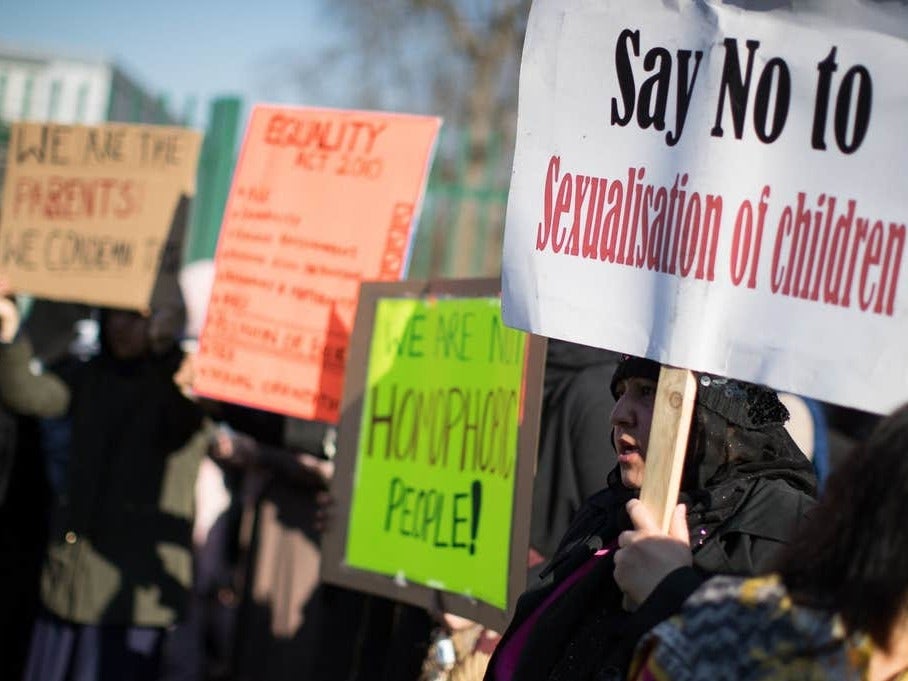 Relationships education that is inclusive of LGBT+ people has drawn protests from religious groups in Birmingham