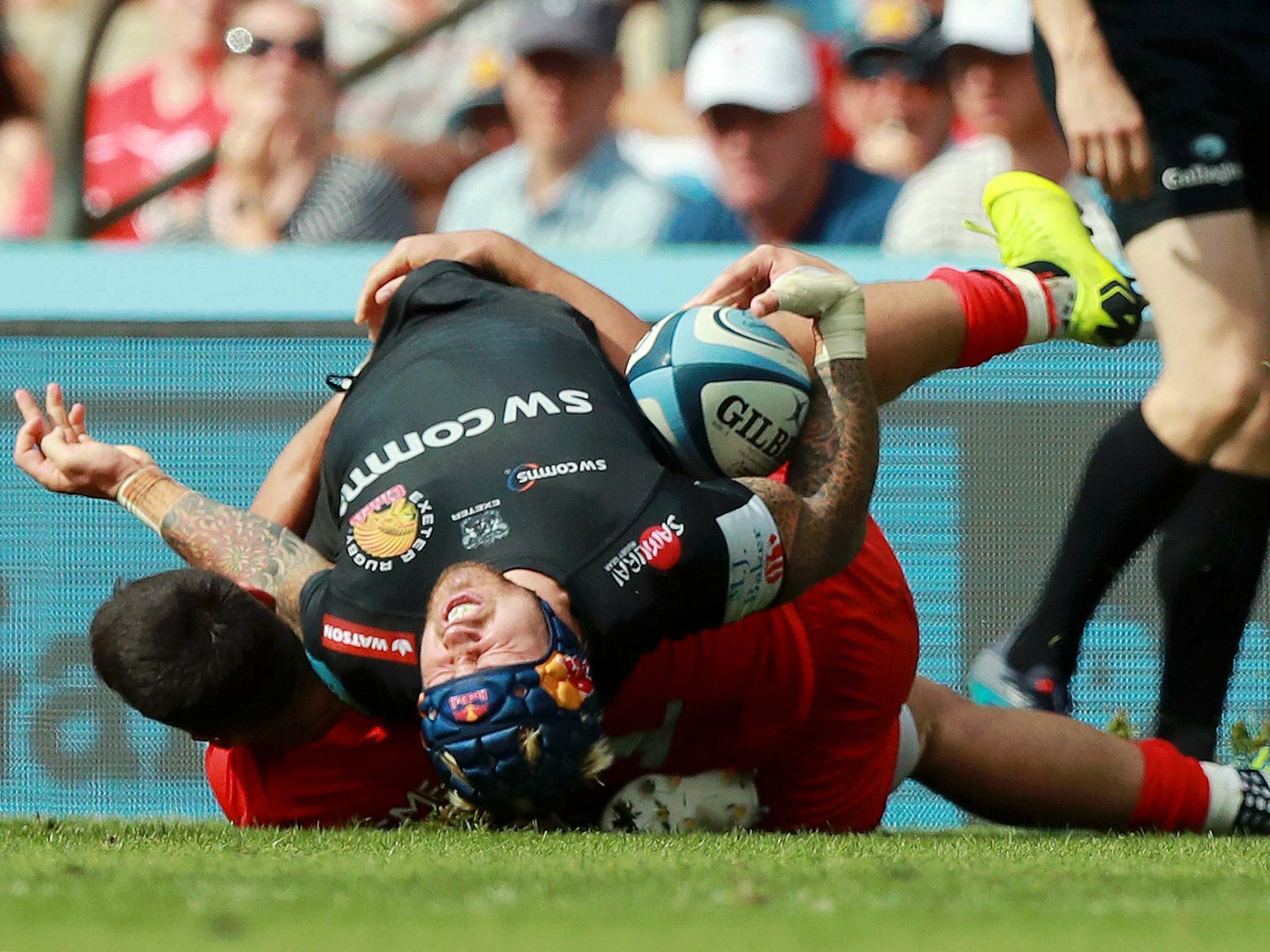 Jack Nowell suffered a nasty-looking injury during Exeter's Premiership final defeat against Saracens