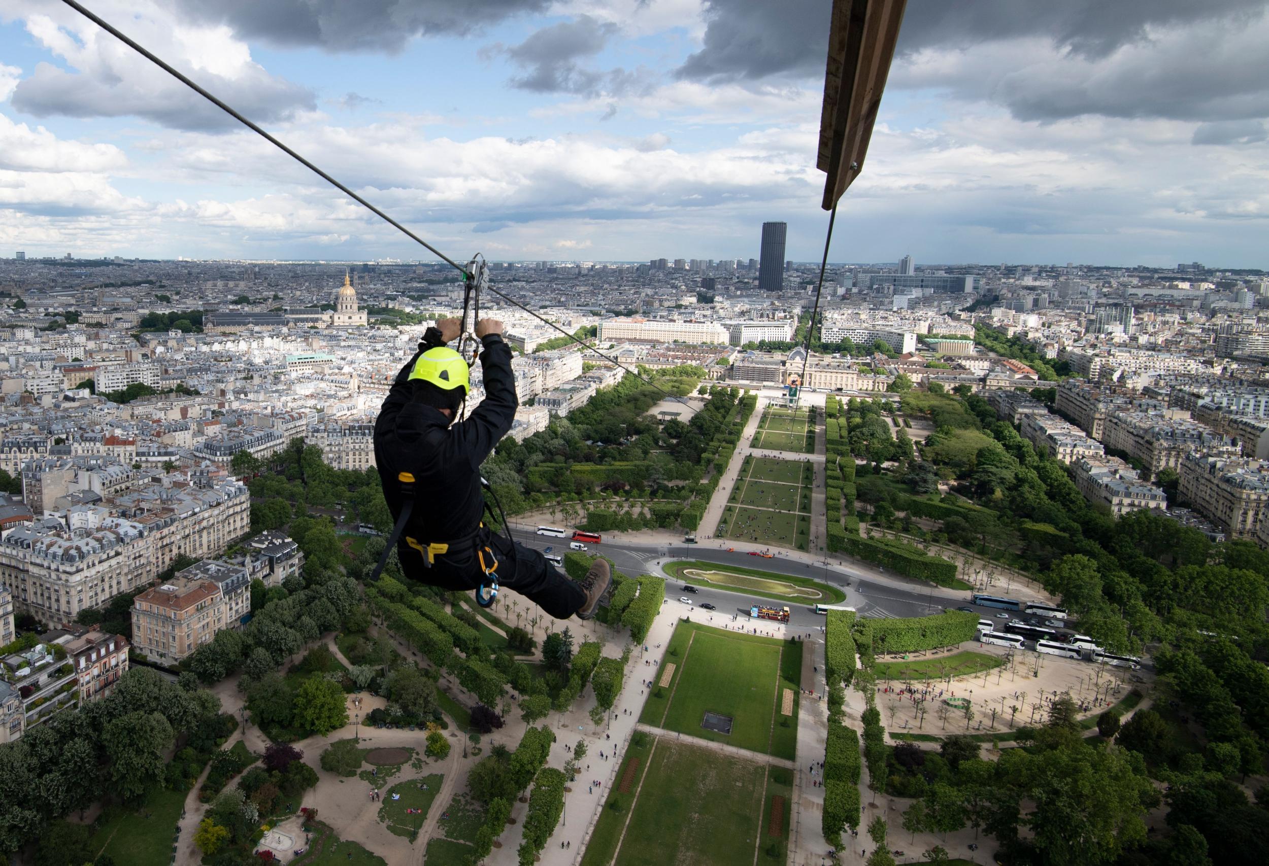 You can zip line from the Eiffel Tower (Getty)