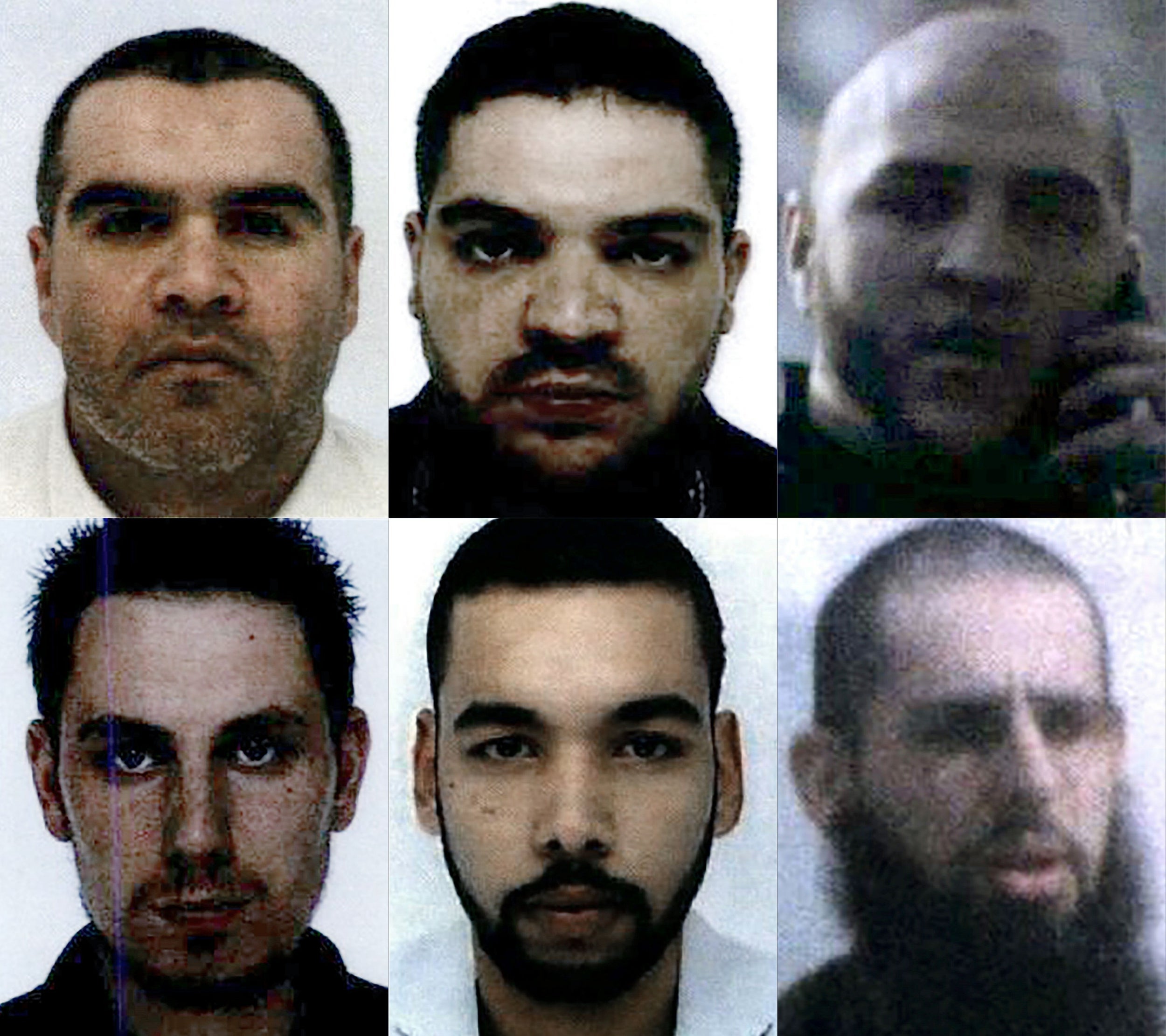 French nationals(top left to bottom right) Salim Machou, Mustapha Merzoughi, Brahim Nejara, Kevin Gonot, Yassine Sakkam and Leonard Lopez have already been sentenced to death for joining Isis