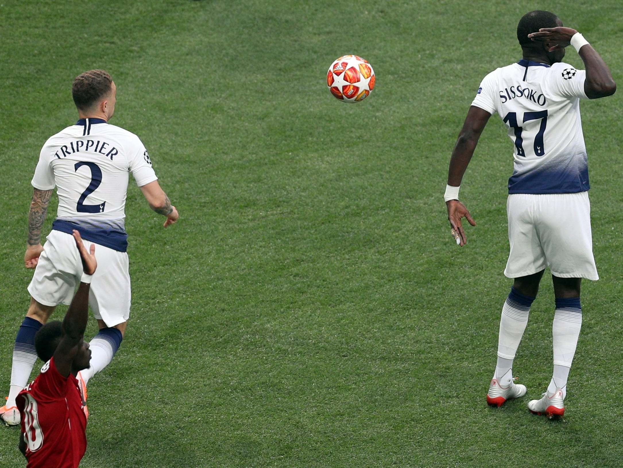 Moussa Sissoko protests his innocence as Sadio Mane appeals