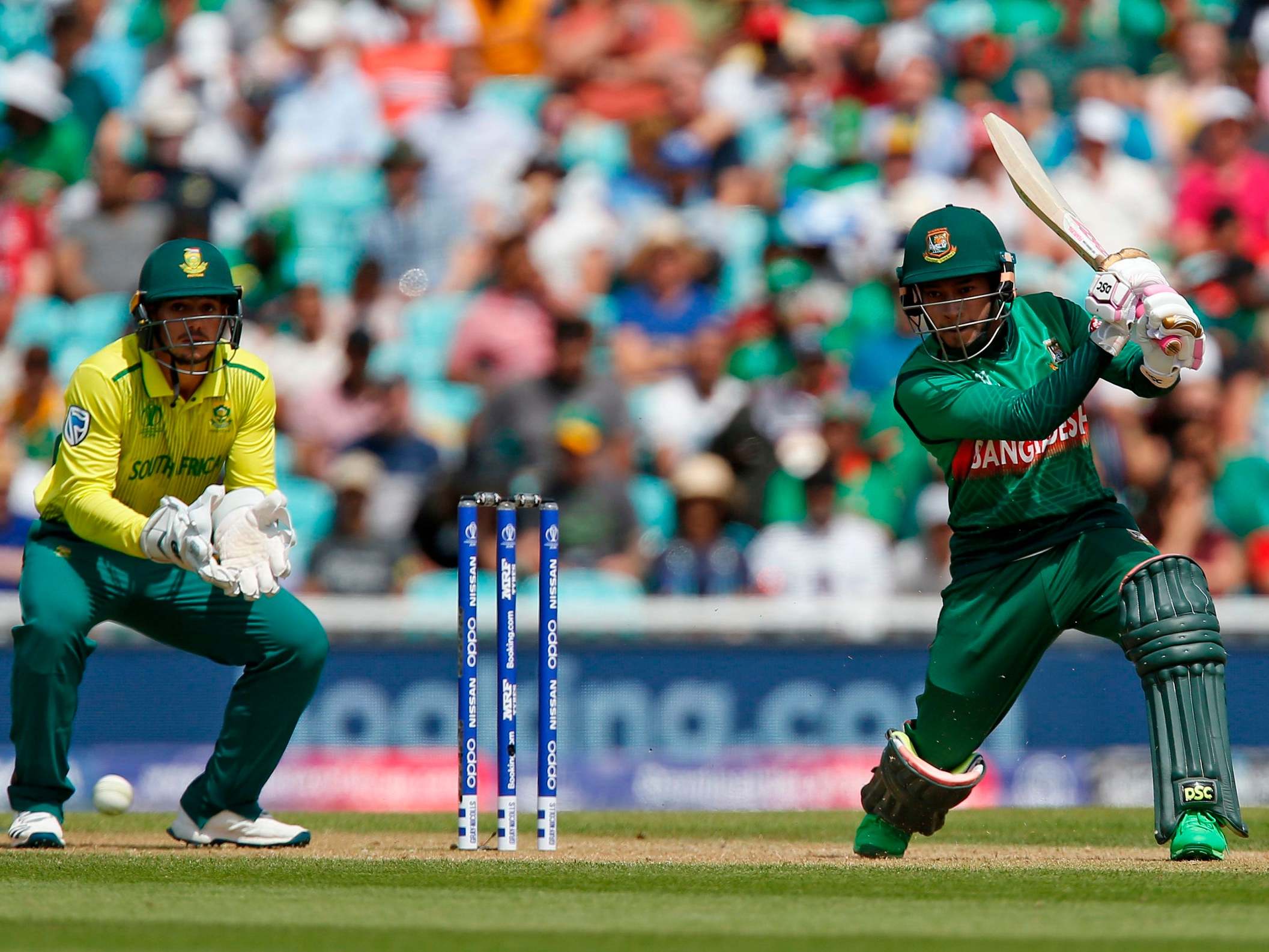 Bangladesh's Mushfiqur Rahim plays through the off-side