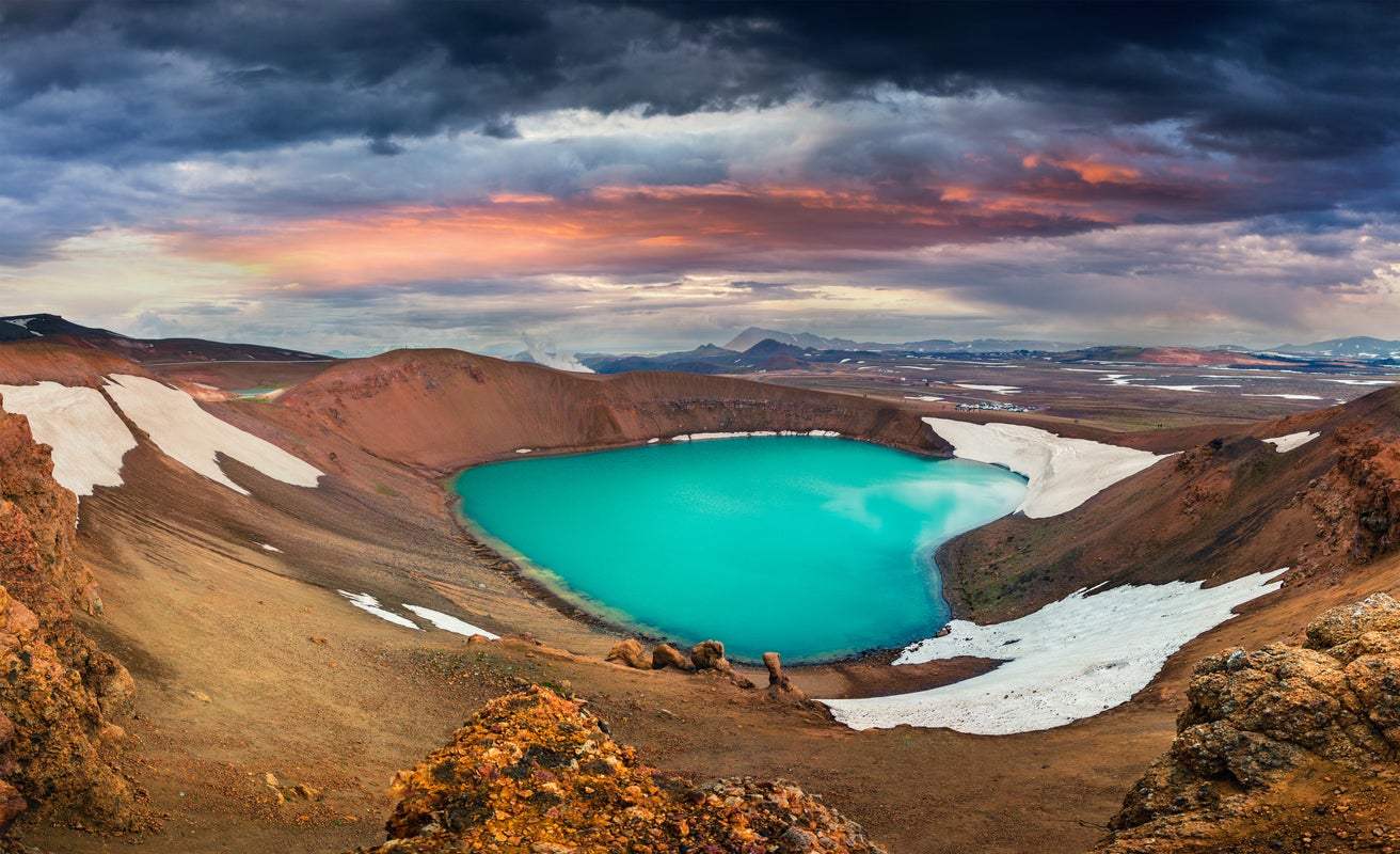 The photographer wanted to reach a volcanic lake