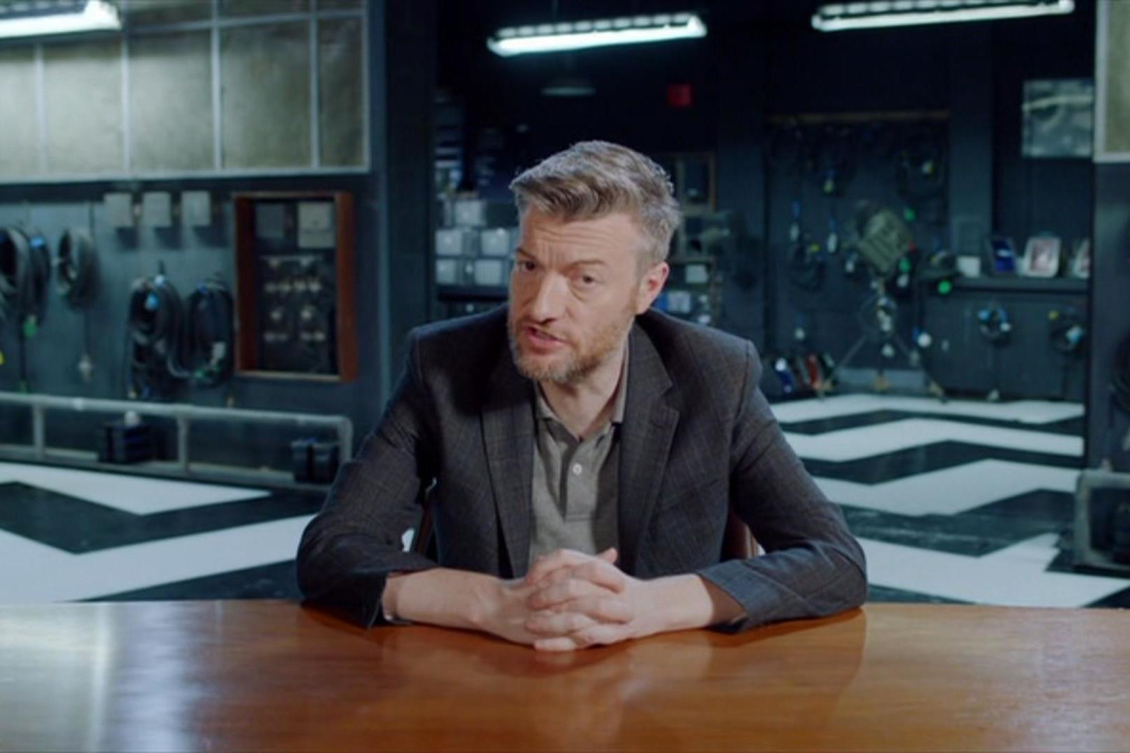 Charlie Brooker presenting 'Wipe 2016'