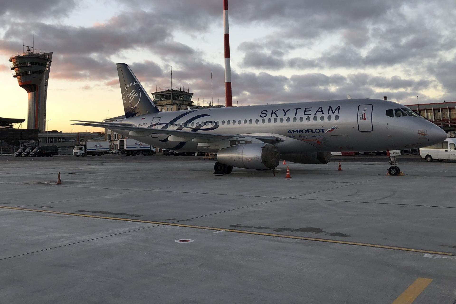 Name game: an Aeroflot Sukhoi Superjet at Moscow's Pushkin airport, previously known as Sheremetyevo