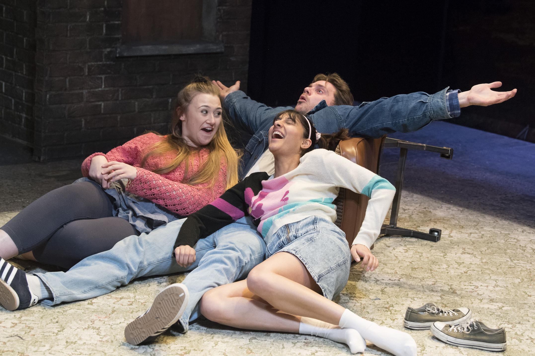 Gemma Dobson as Sue, James Atherton as Bob, Taj Atwal as Rita in the Royal Court’s ‘Rita, Sue and Bob Too’ (Shutterstock)